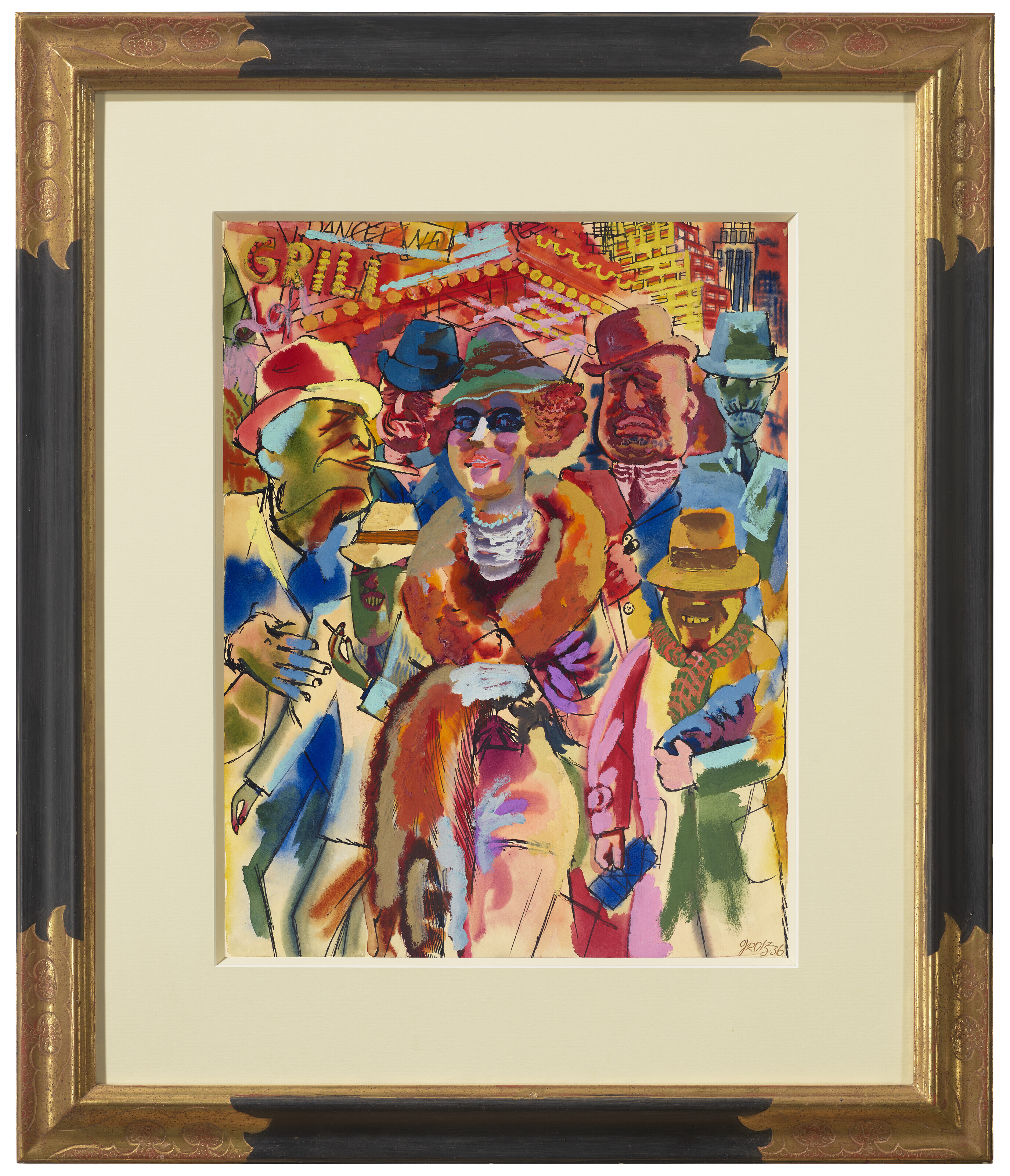 George Grosz — Бродвей (прямая сторона); Гаванские сигары (обратная сторона), изображение 3