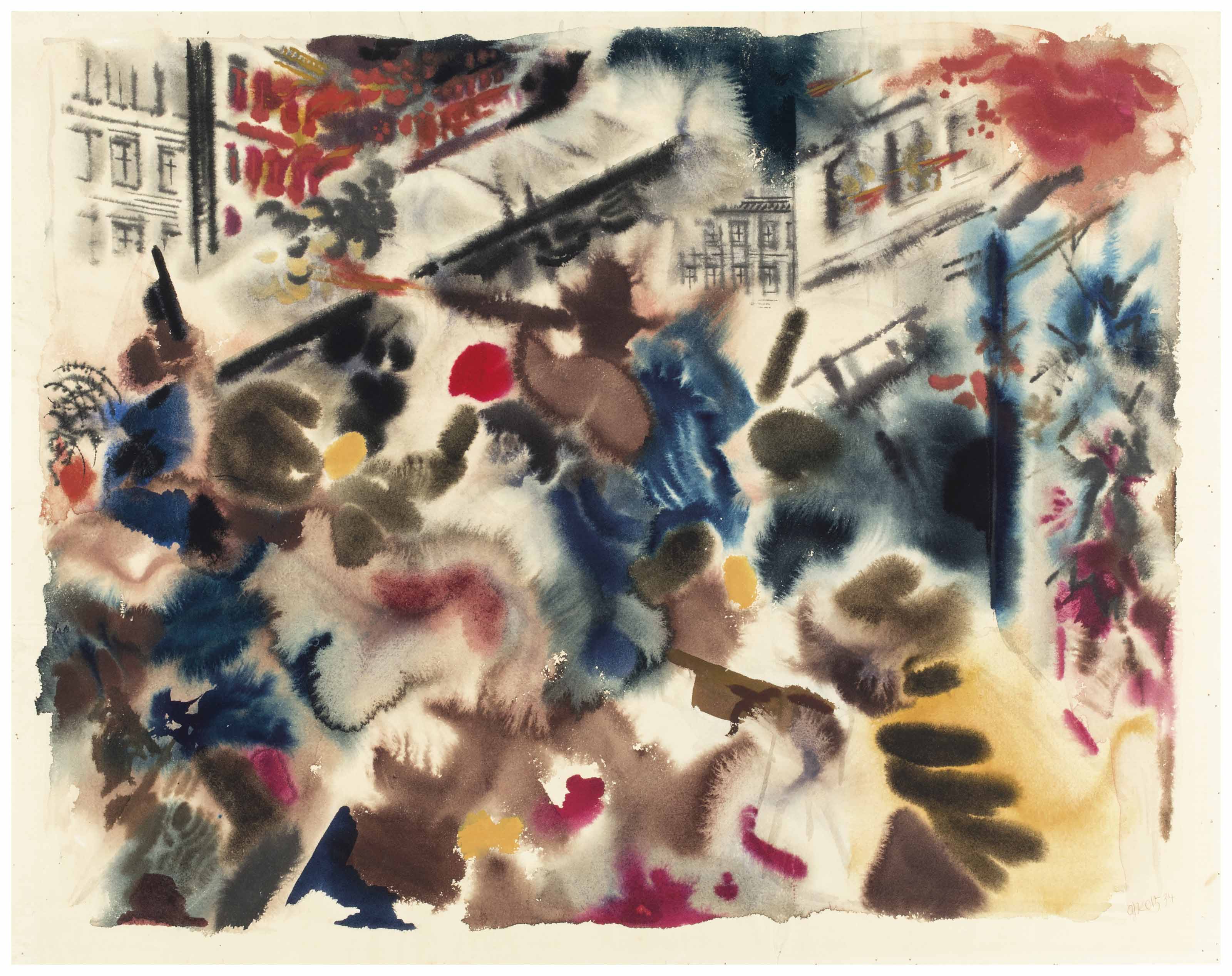 George Grosz — Уличная драка
