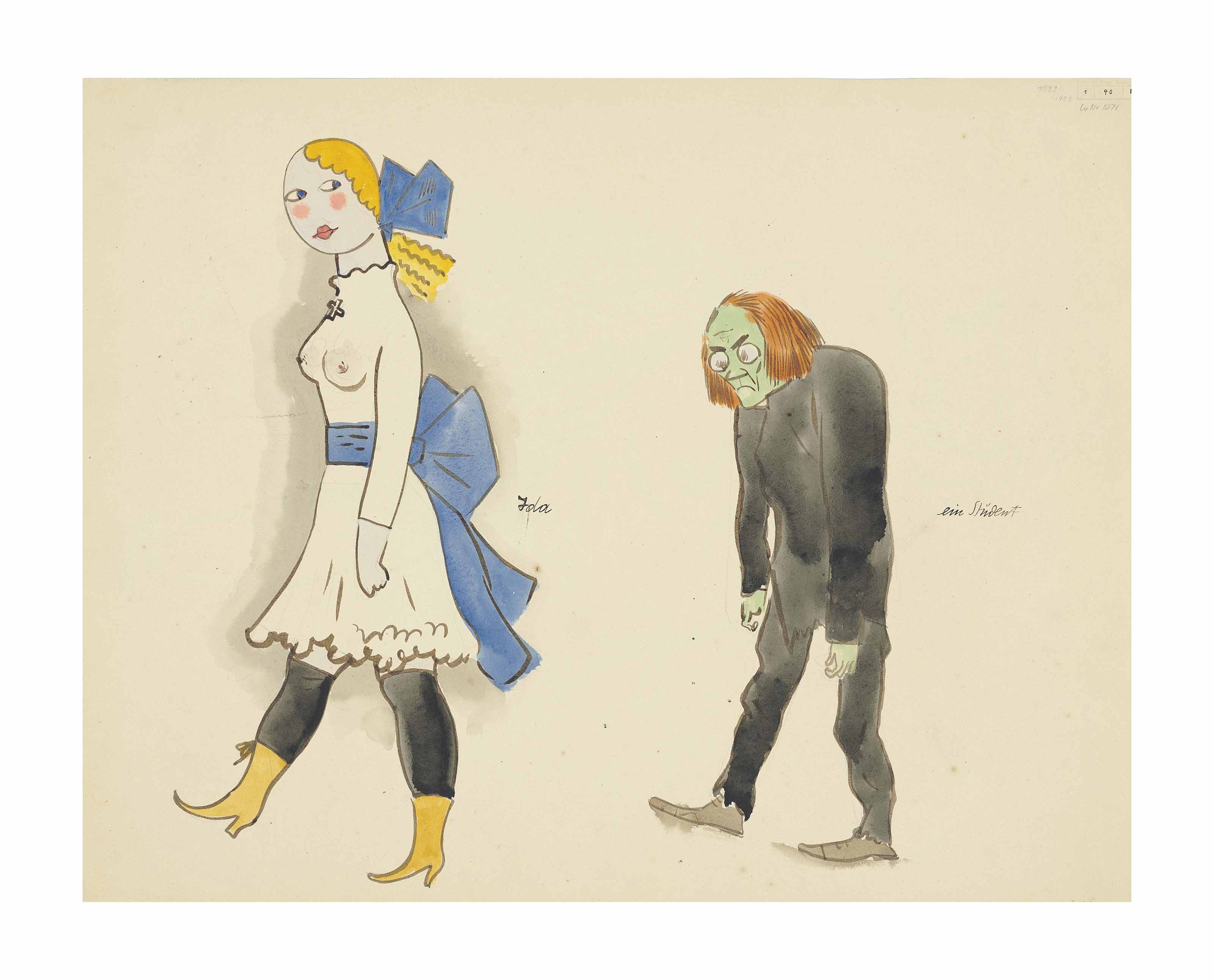 George Grosz — Ида и еще один студент, изображение 1