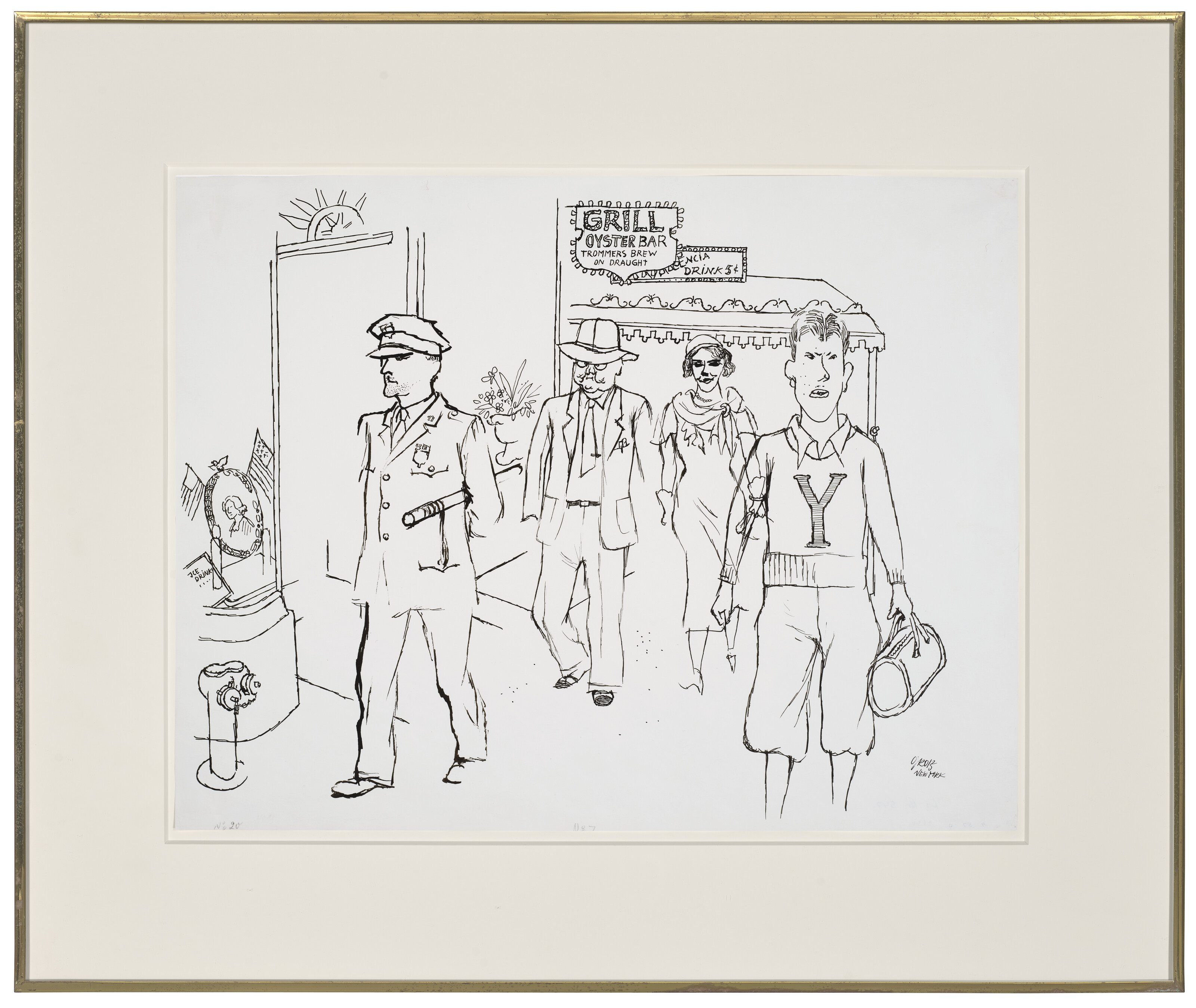 George Grosz — Гриль-устричный бар, Нью-Йорк, изображение 2
