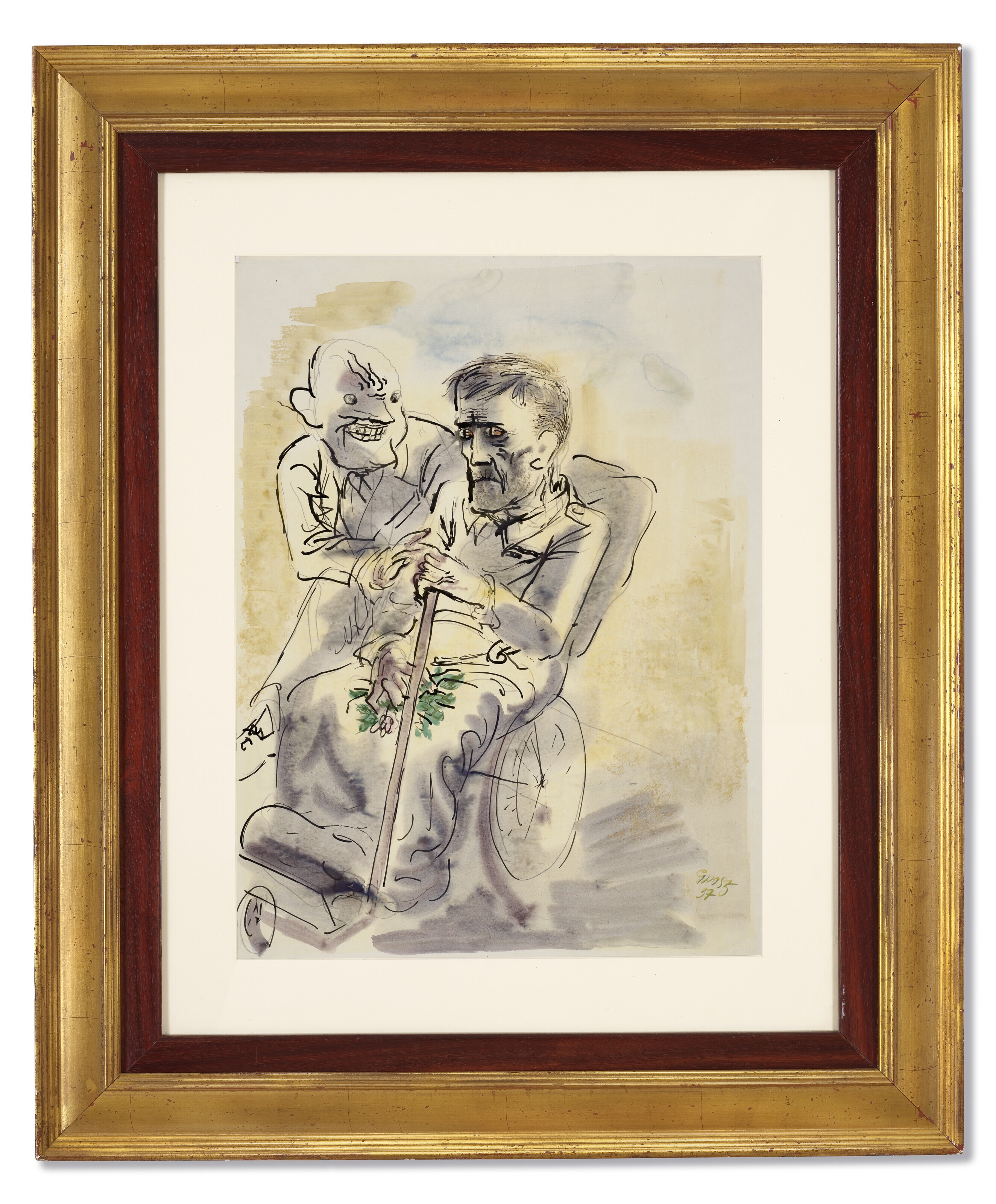 George Grosz — Пациент (справа); Два солдата (сзади), изображение 3