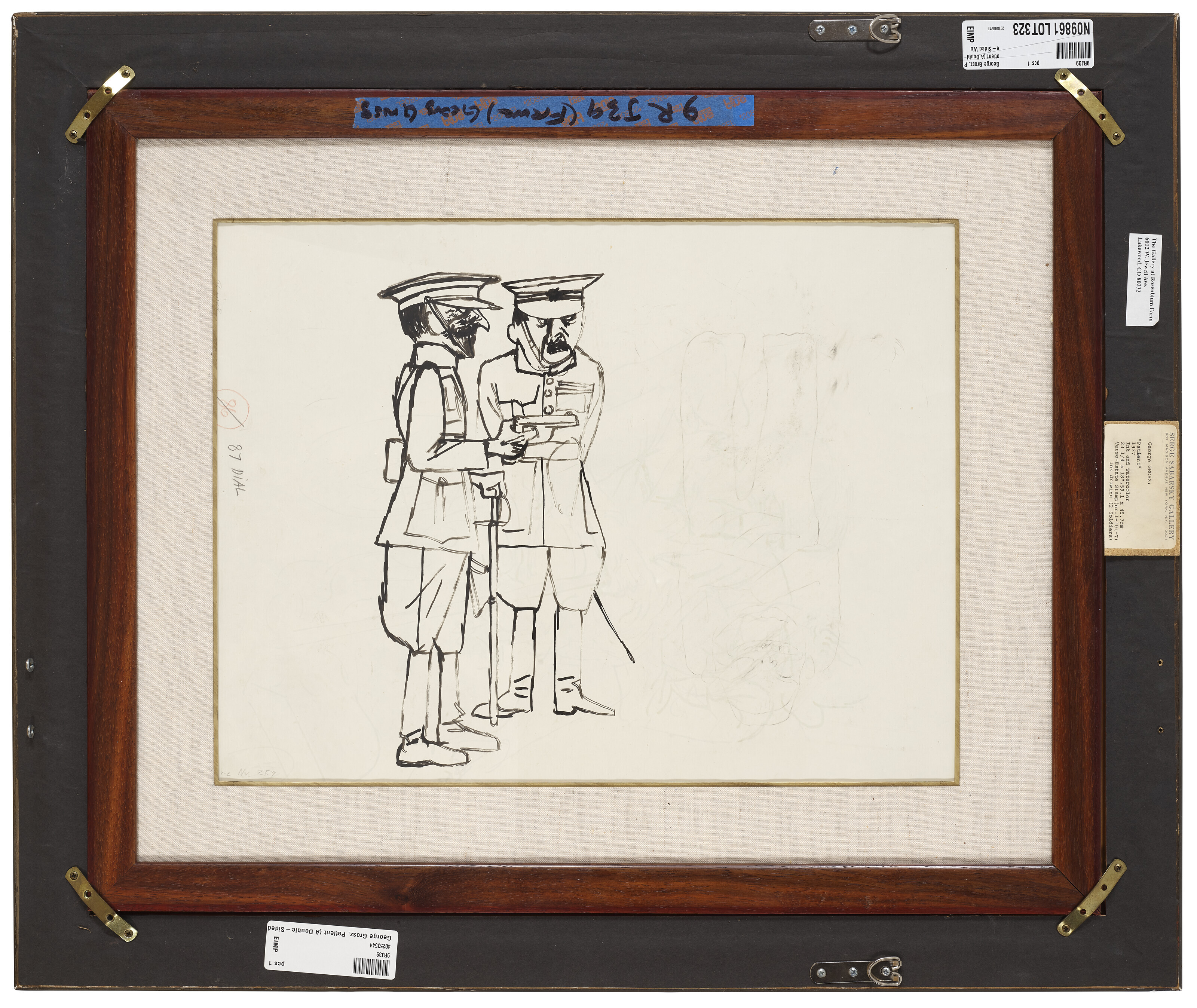 George Grosz — Пациент (справа); Два солдата (сзади), изображение 4