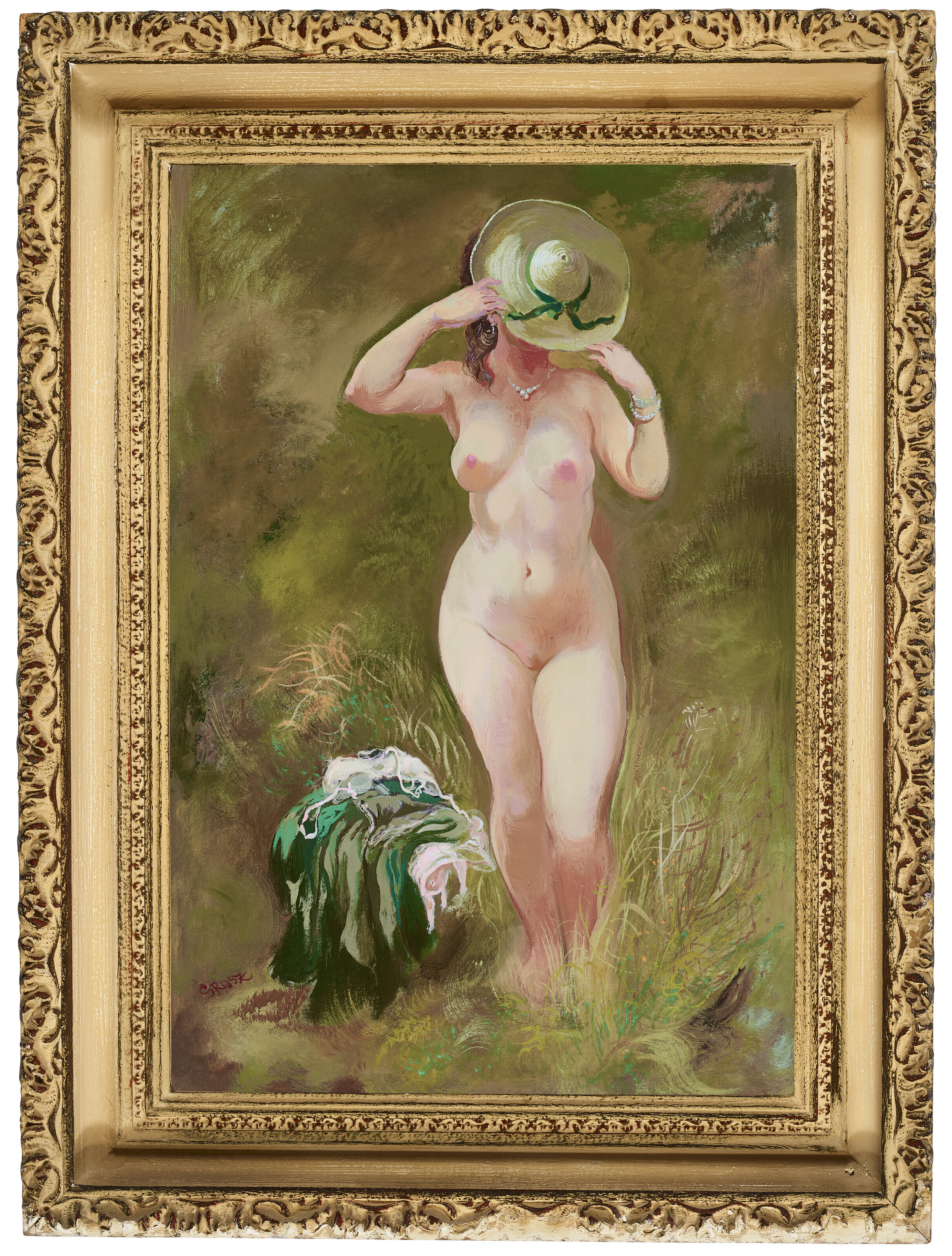 George Grosz — Обнаженная женщина в соломенной шляпе, Кейп-Код, изображение 2
