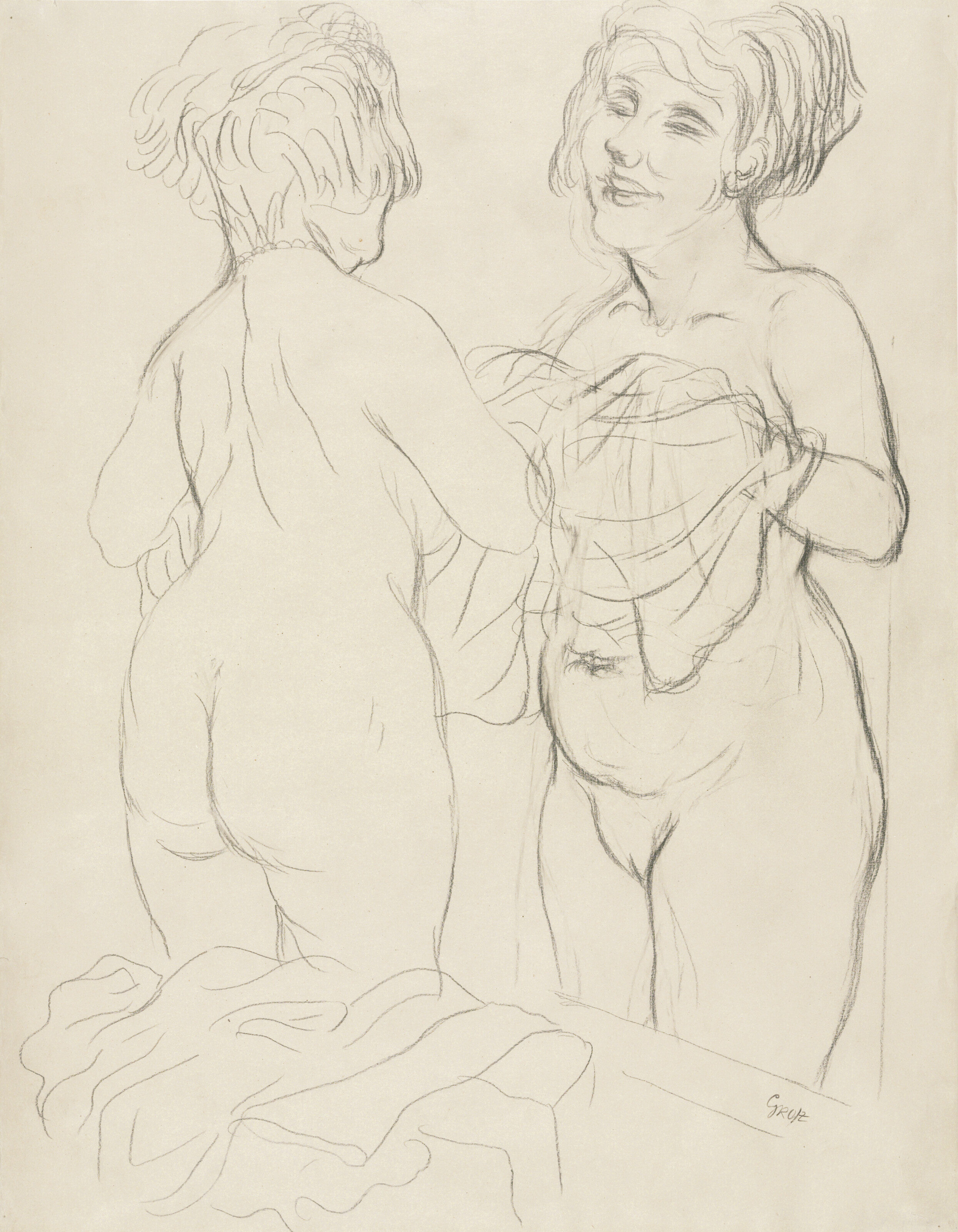 George Grosz — Цвай Фрауен, Модель