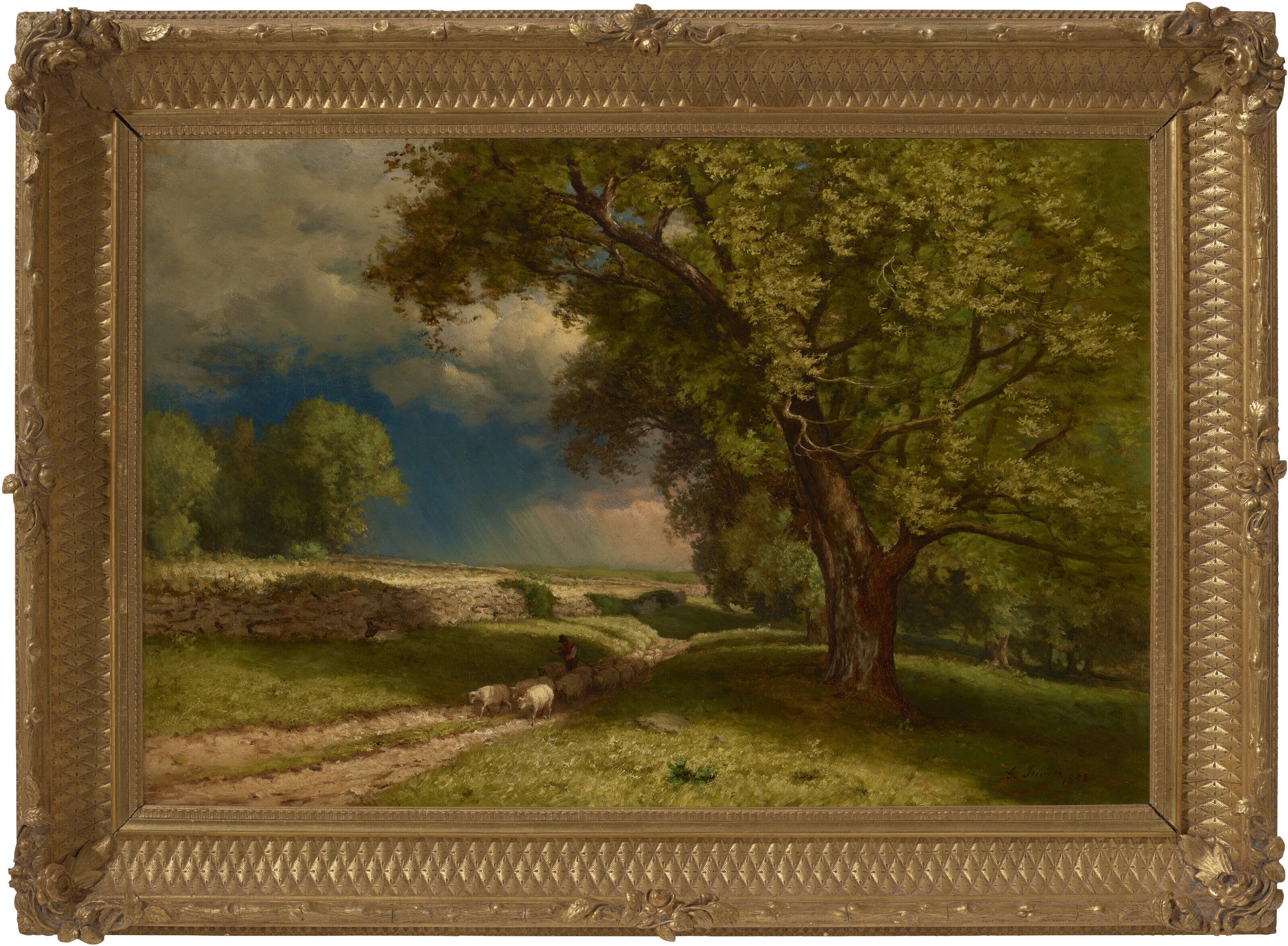George Inness — Пейзаж с овцами (надвигающийся ливень), изображение 2