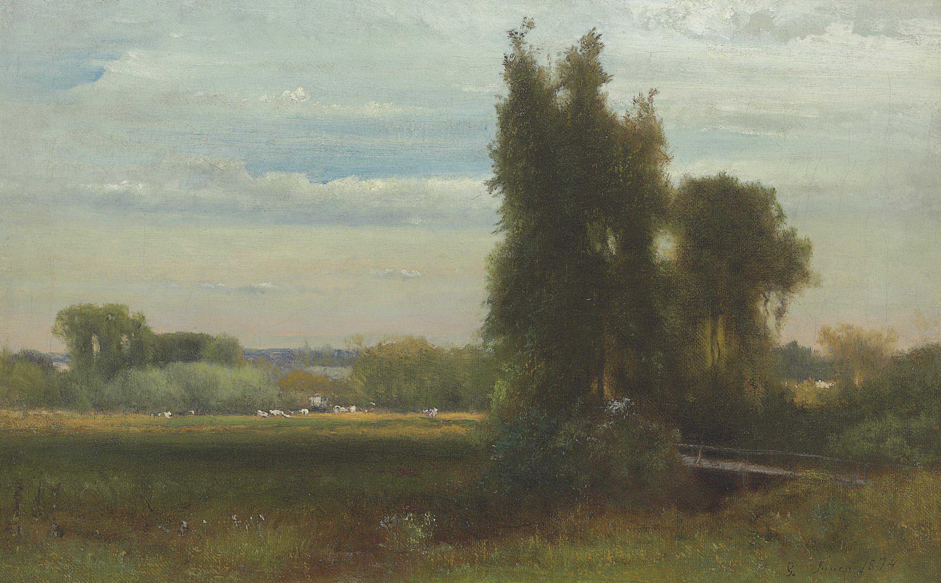 George Inness — Гастингс (вечерний пейзаж)