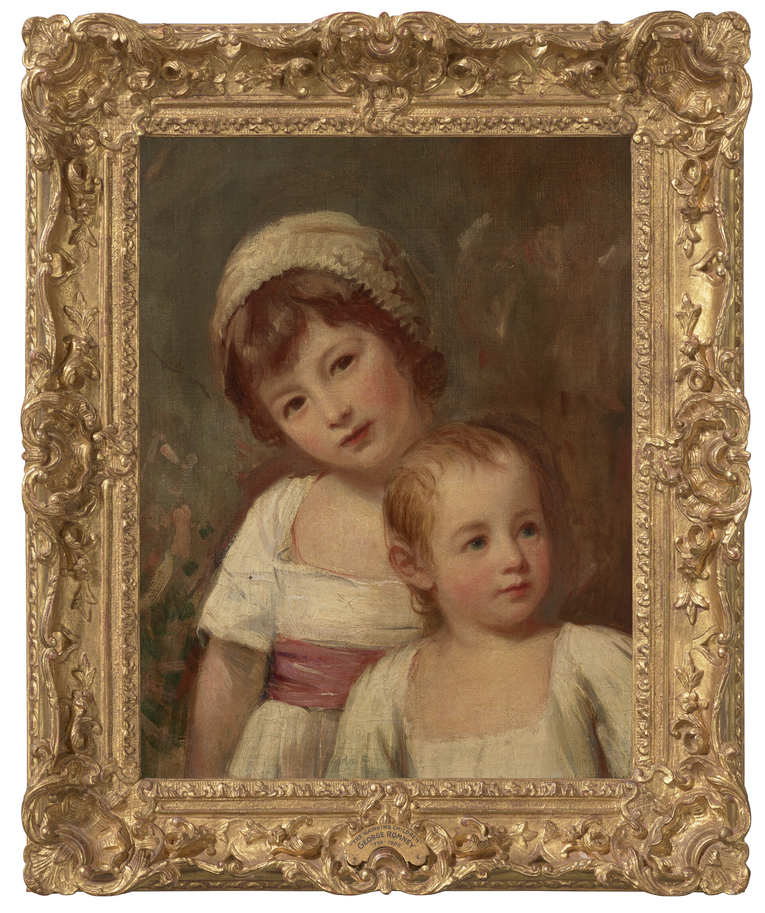George Romney — Портрет двух детей в полный рост, изображение 2