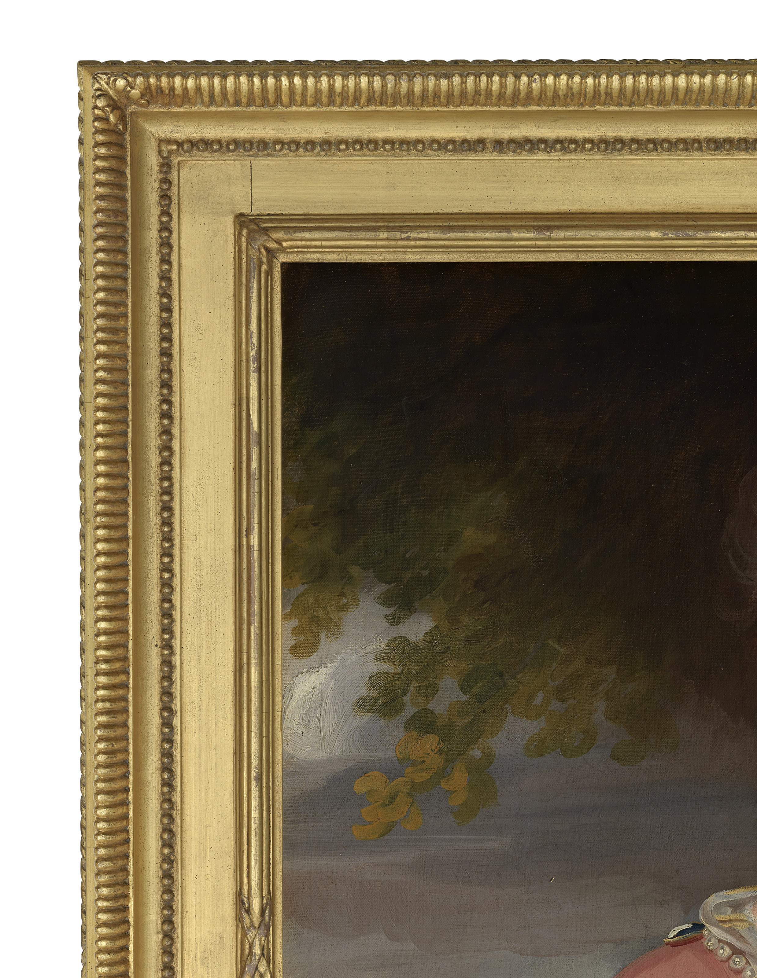 George Romney — Портрет дамы, традиционно именуемой мисс Инчболд, в полный рост, в розовом платье, изображение 2