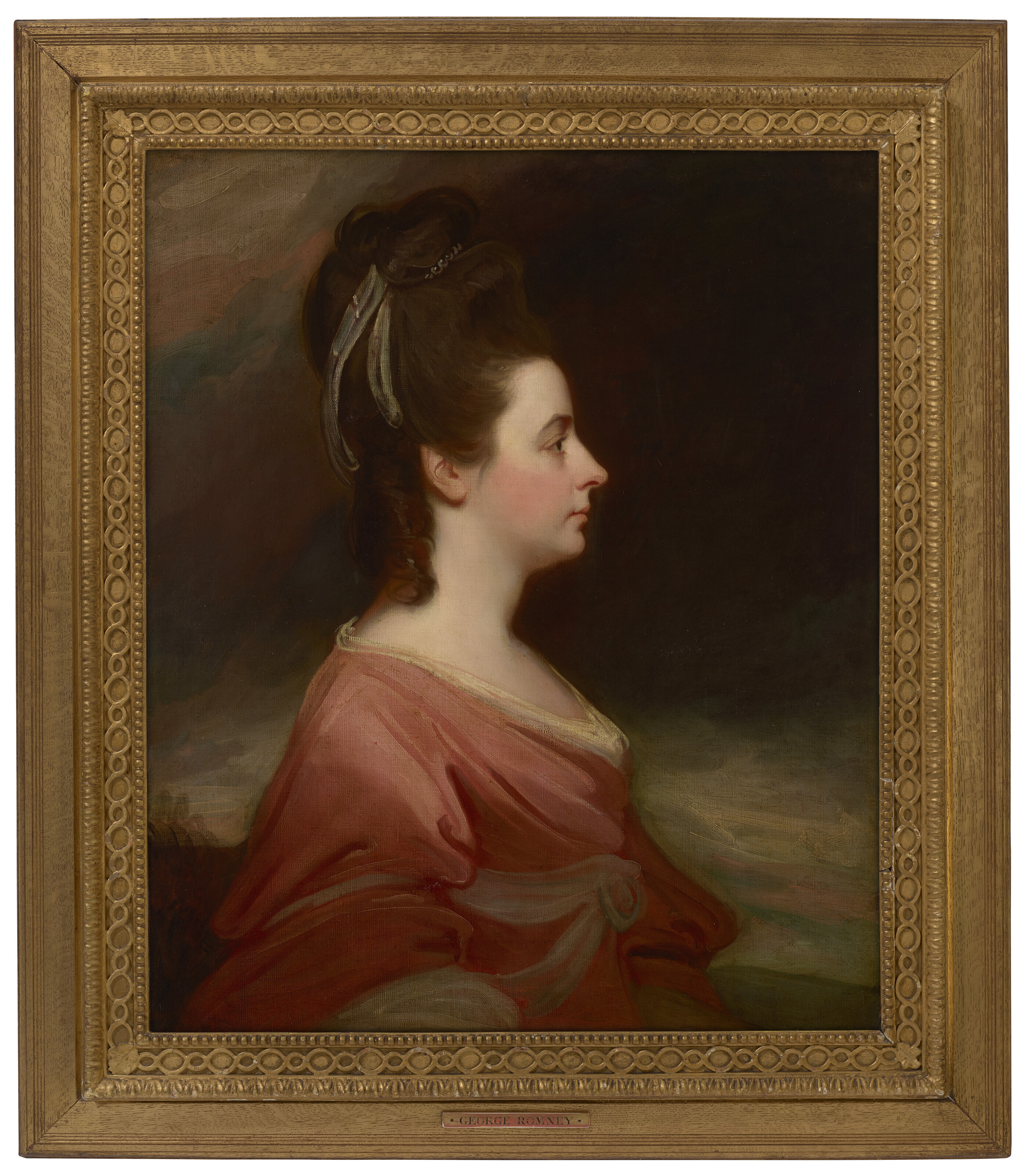 George Romney — Портрет Харриет Бланшар, в полный рост, в профиль