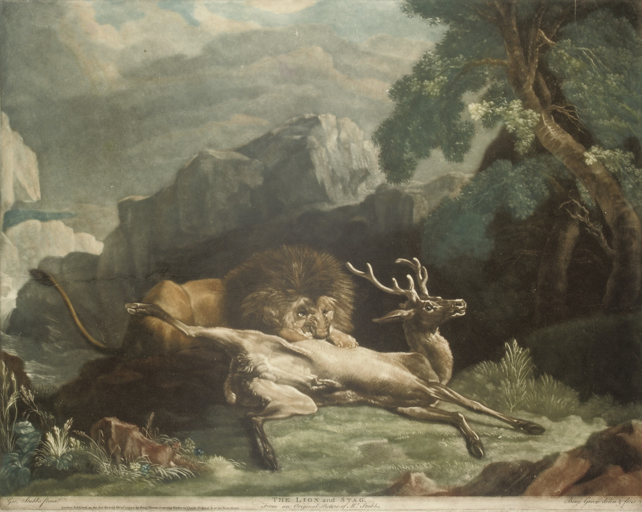 George Stubbs — Лев и Олень