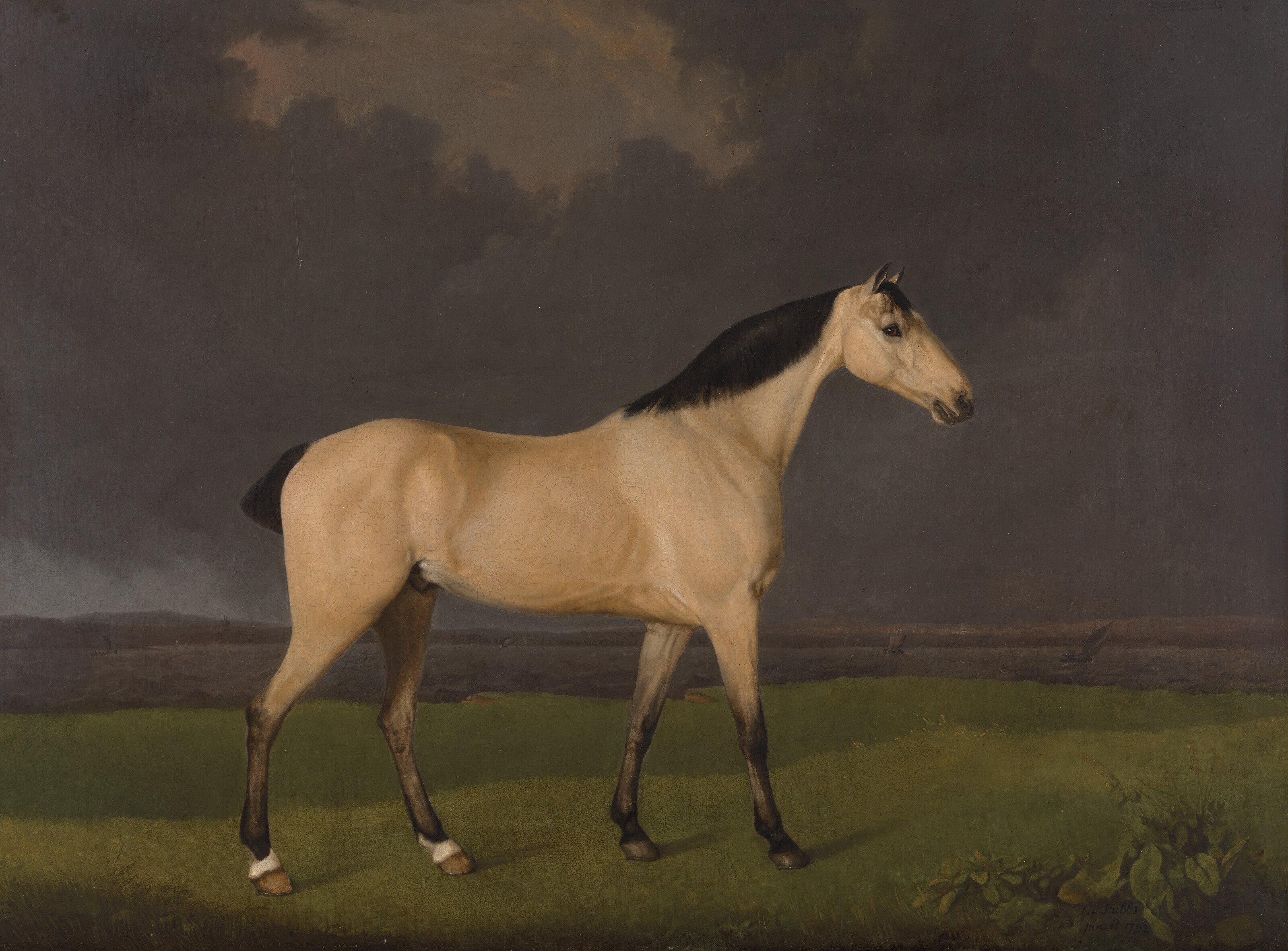George Stubbs — Охотник на оленей на южном берегу реки Хамбер, Линкольншир