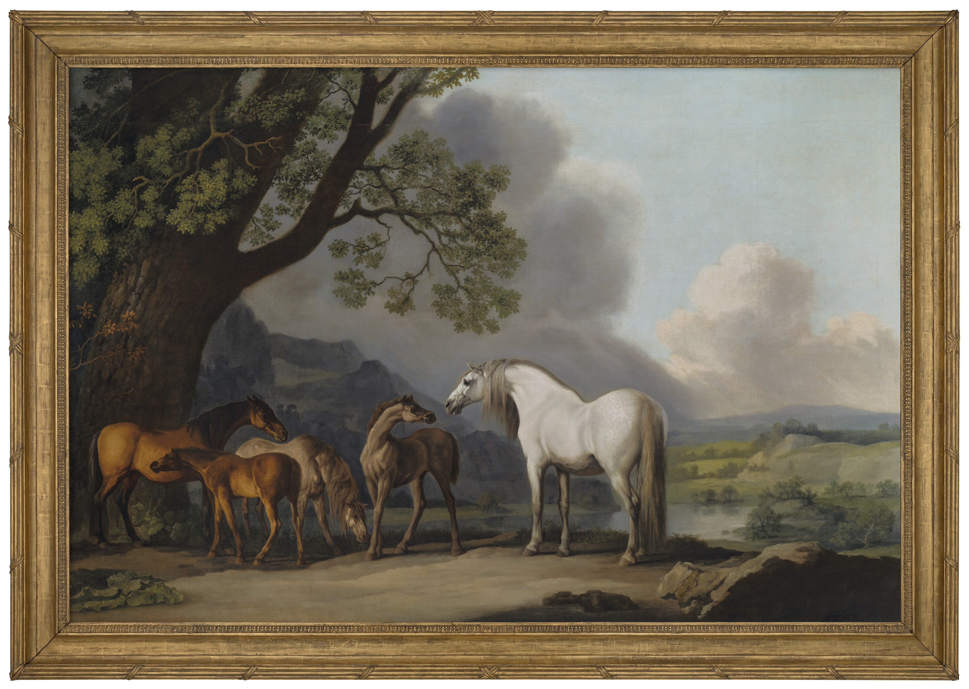 George Stubbs — Кобылы и жеребята на фоне обширного ландшафта, изображение 2