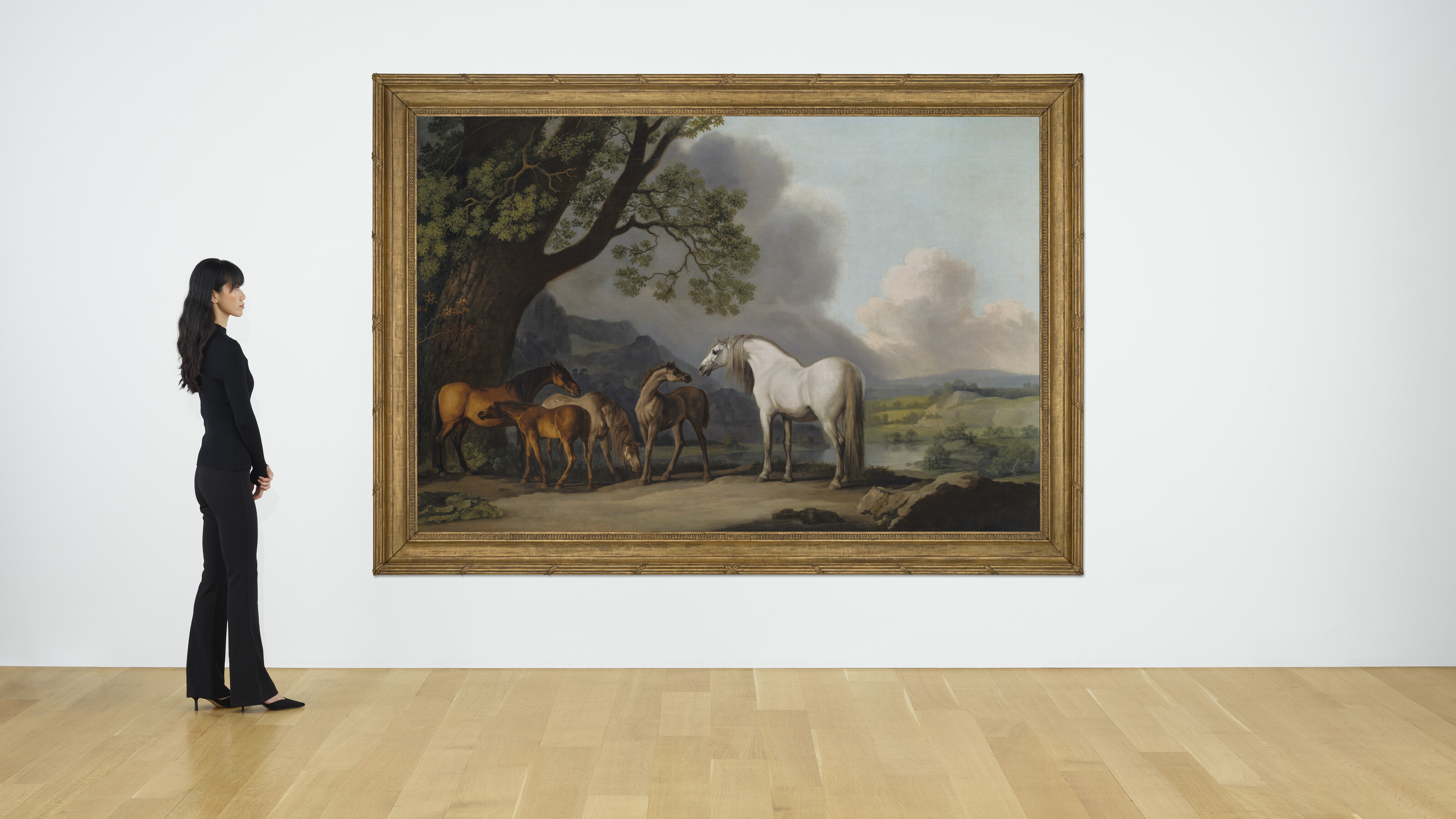 George Stubbs — Кобылы и жеребята на фоне обширного ландшафта, изображение 4