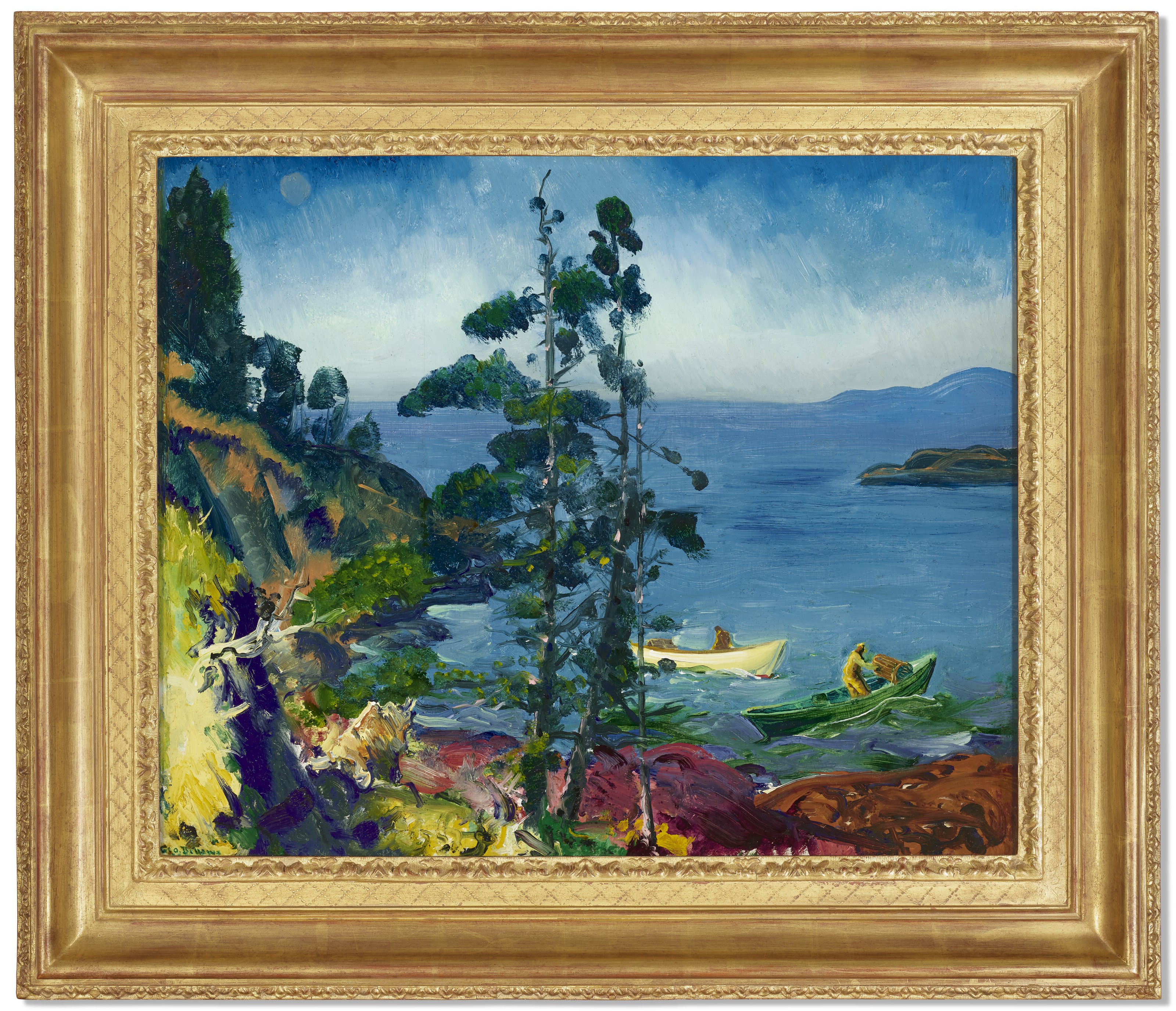 George Wesley Bellows — Вечерняя синева (Ухаживаю за ловушками для омаров, Раннее утро), изображение 2