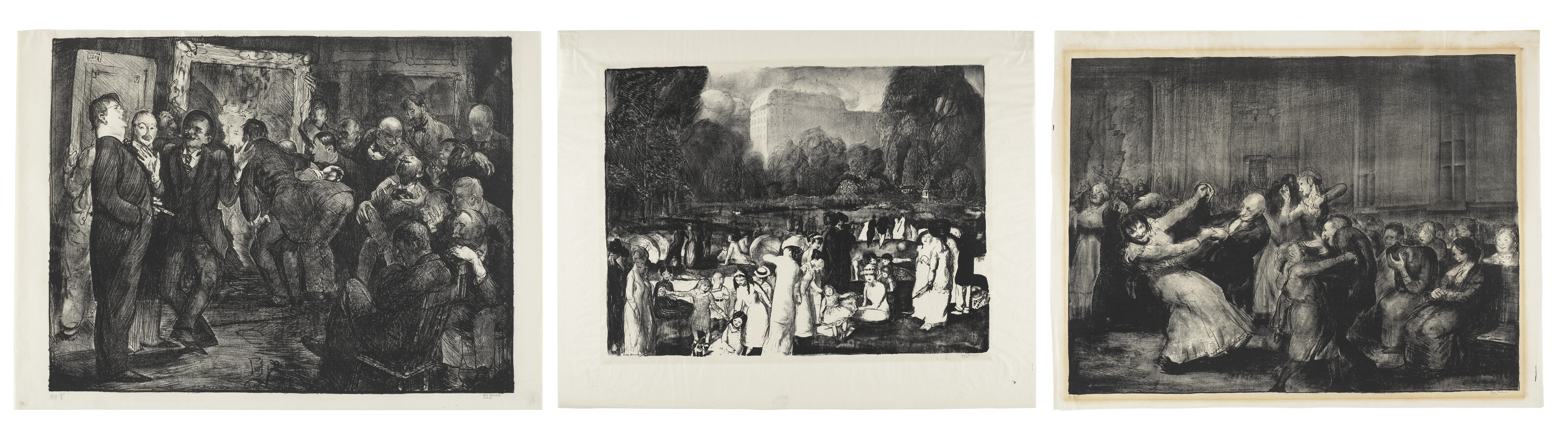 George Wesley Bellows — Три гравюры художника