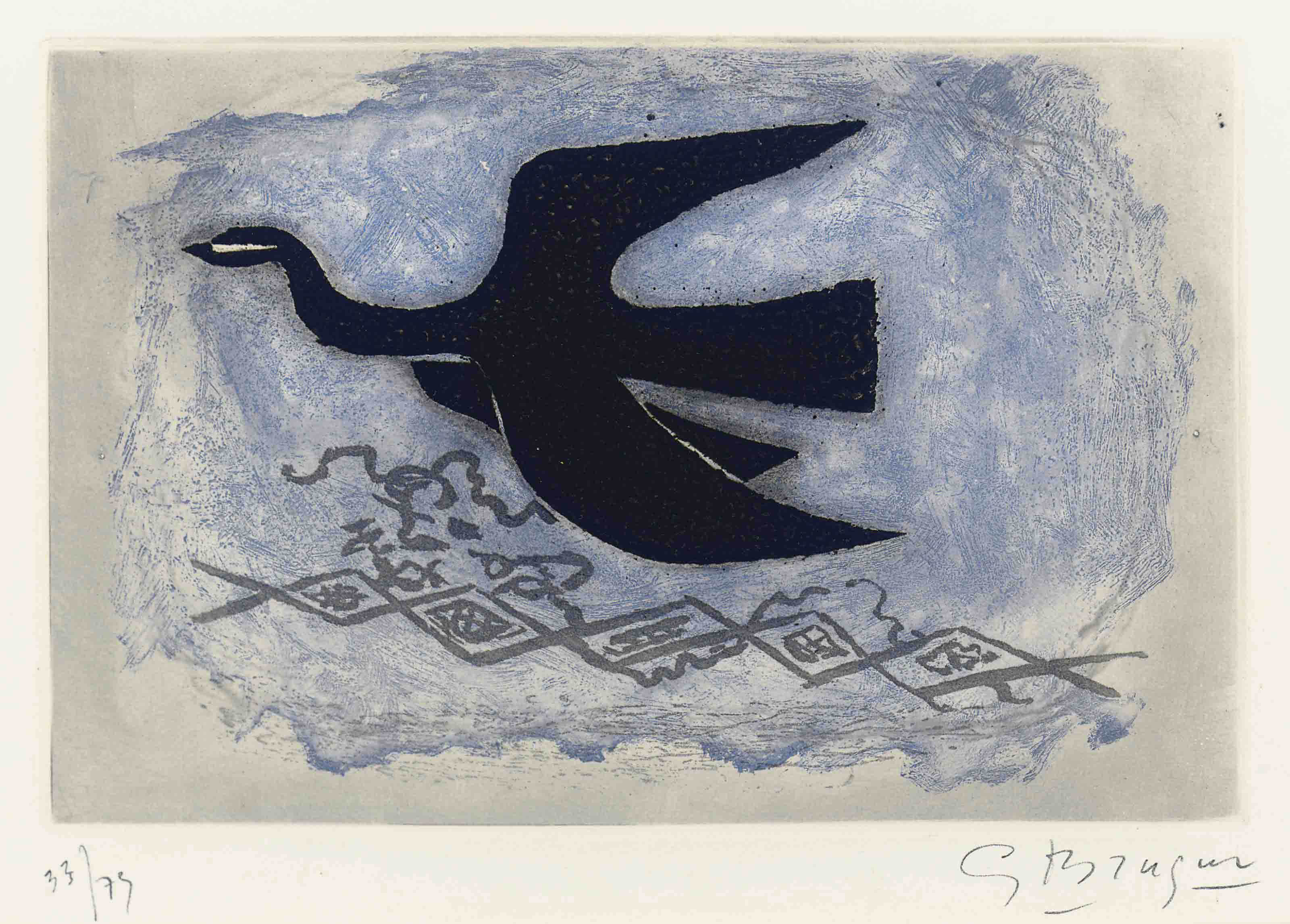 Georges Braque — Черный лес с голубым оттенком (версия 100)