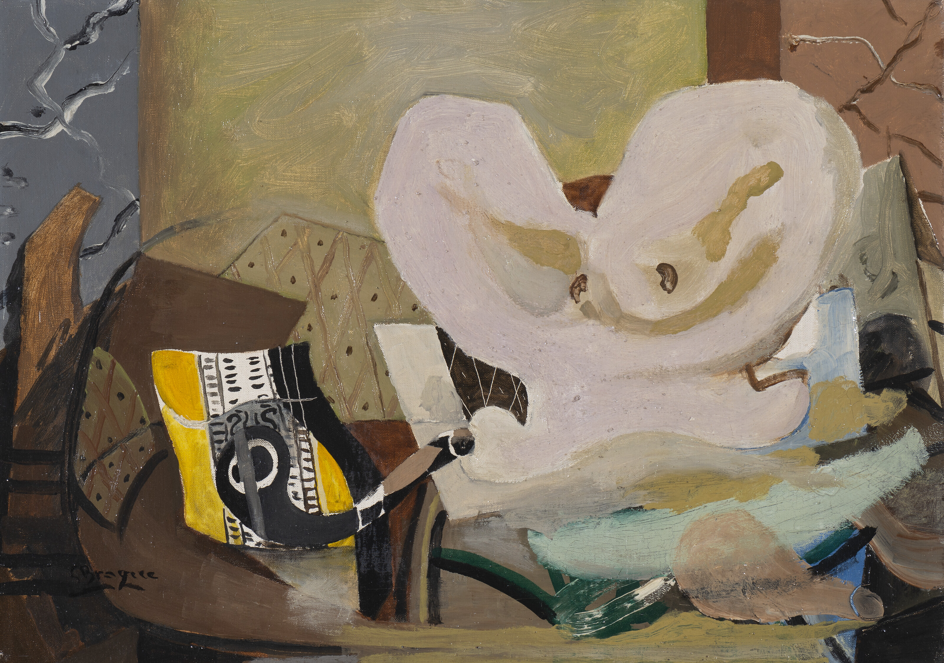 Georges Braque — Трубка, компот и блюда из нее под рукой