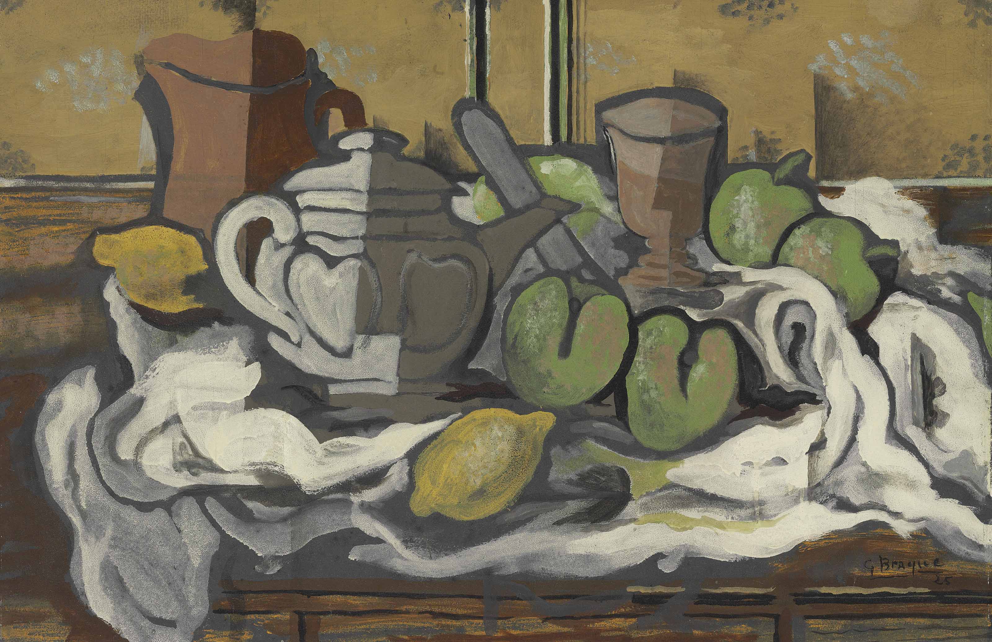 Georges Braque — Тьер, круше, зелень и фрукты, изображение 2