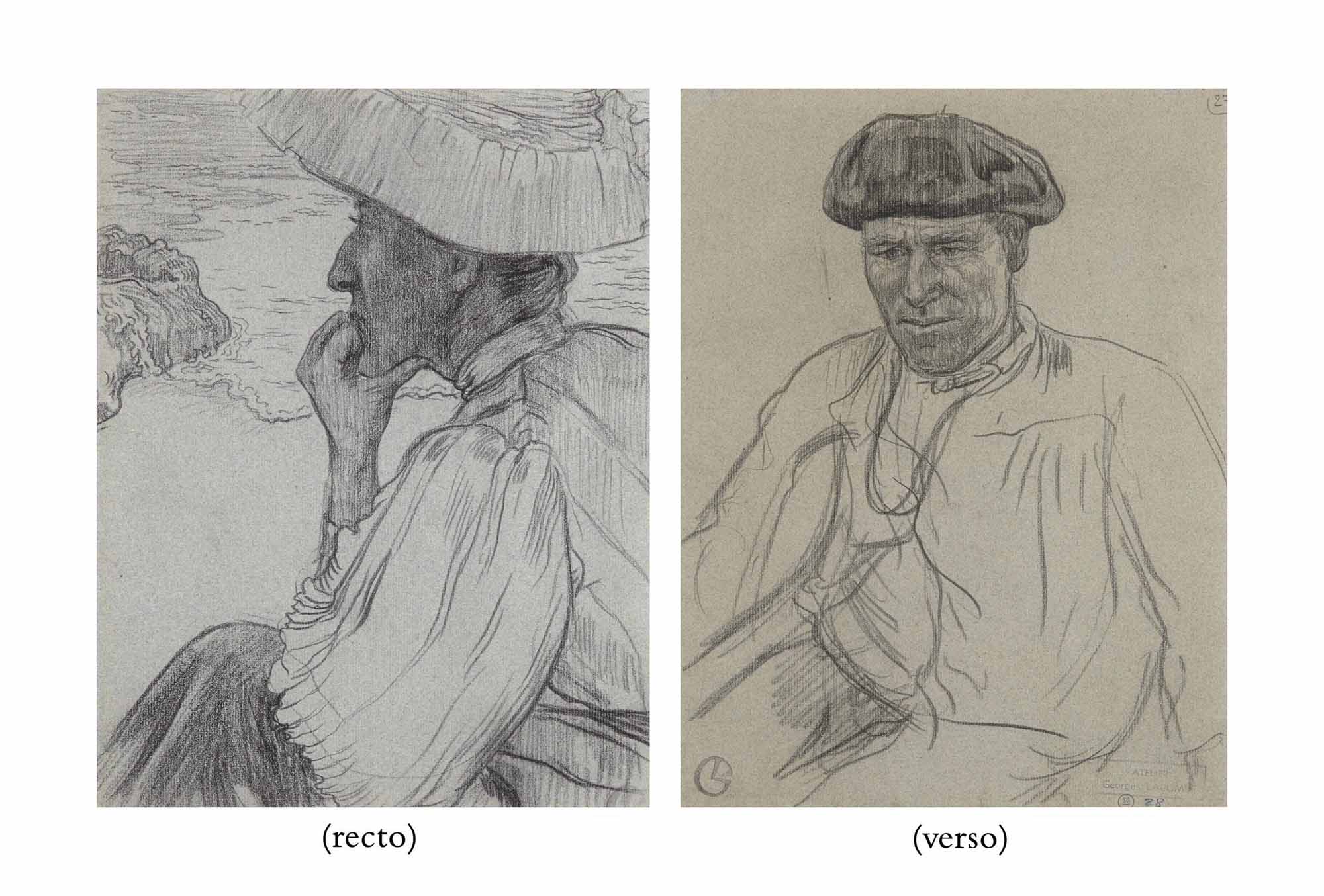 Georges Lacombe — Портрет мадам Венгер в Камаре-сюр-Мер (спереди); Портрет Марин Пириу (сзади)