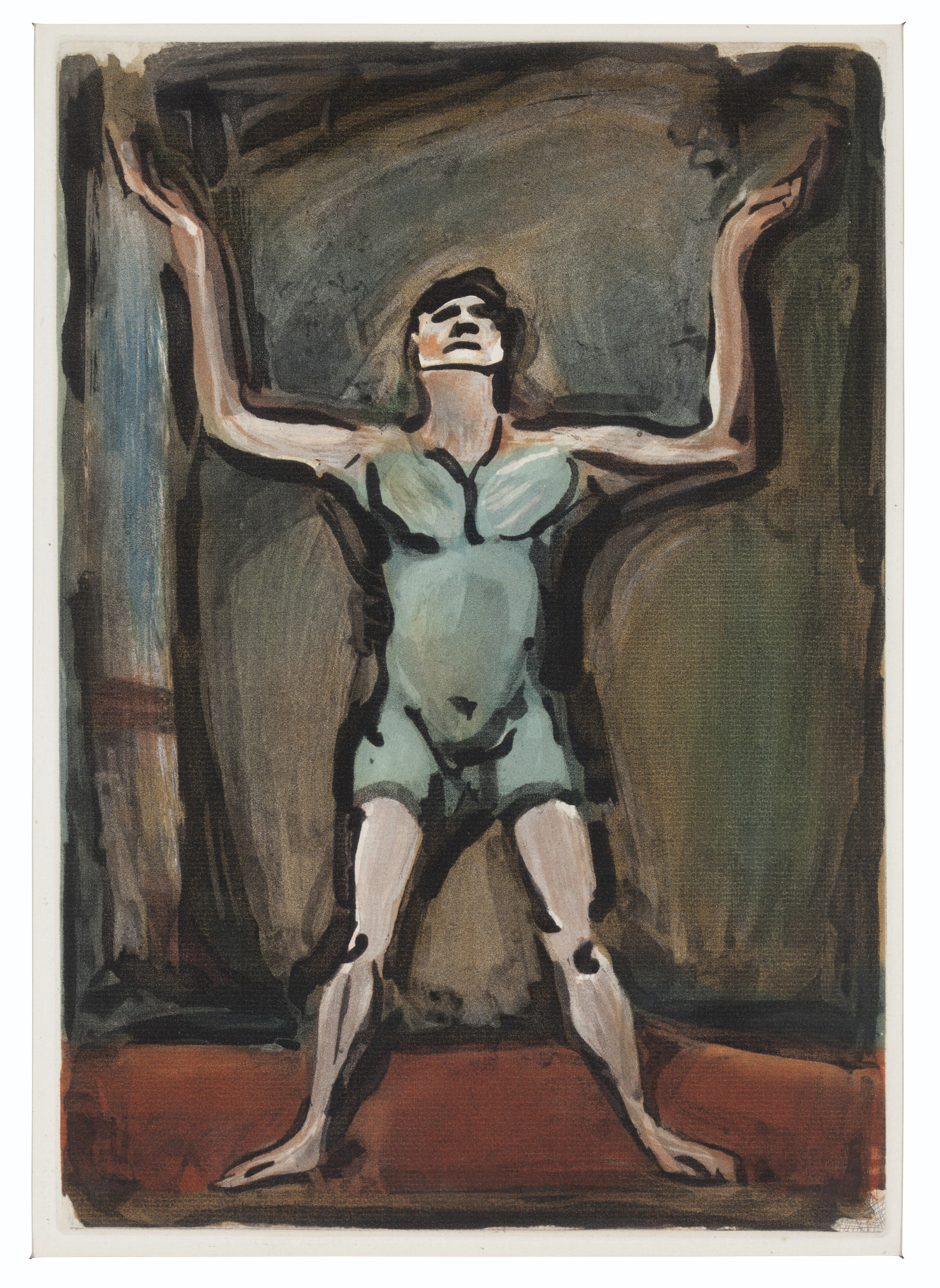 Georges Rouault — Клоун и дитя; вместе с L'Amazone; и старым клоуном; и жонглером из Cirque, изображение 3