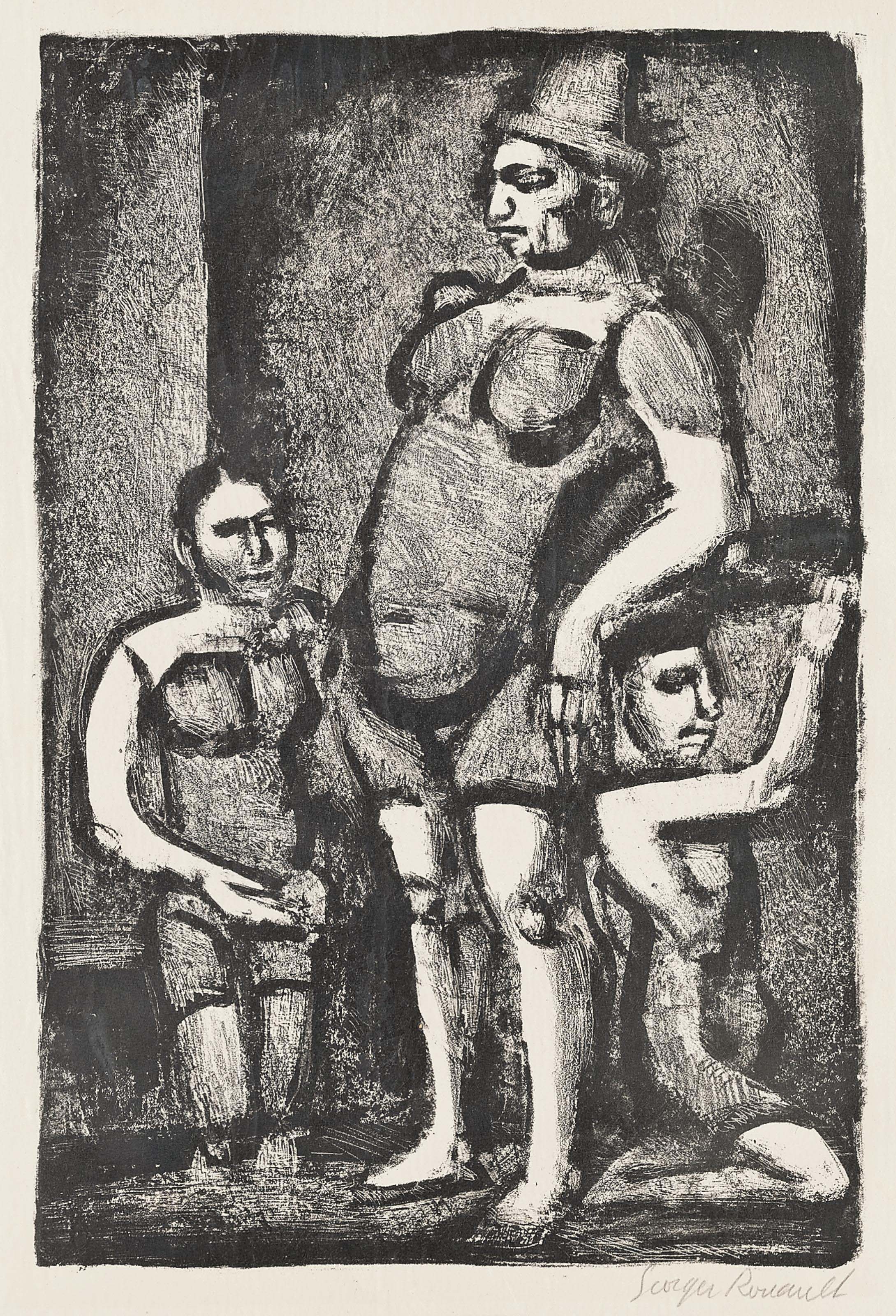 Georges Rouault — Шесть тарелок от Saltimbanques (Шапон/Руо, 319, 322-325)