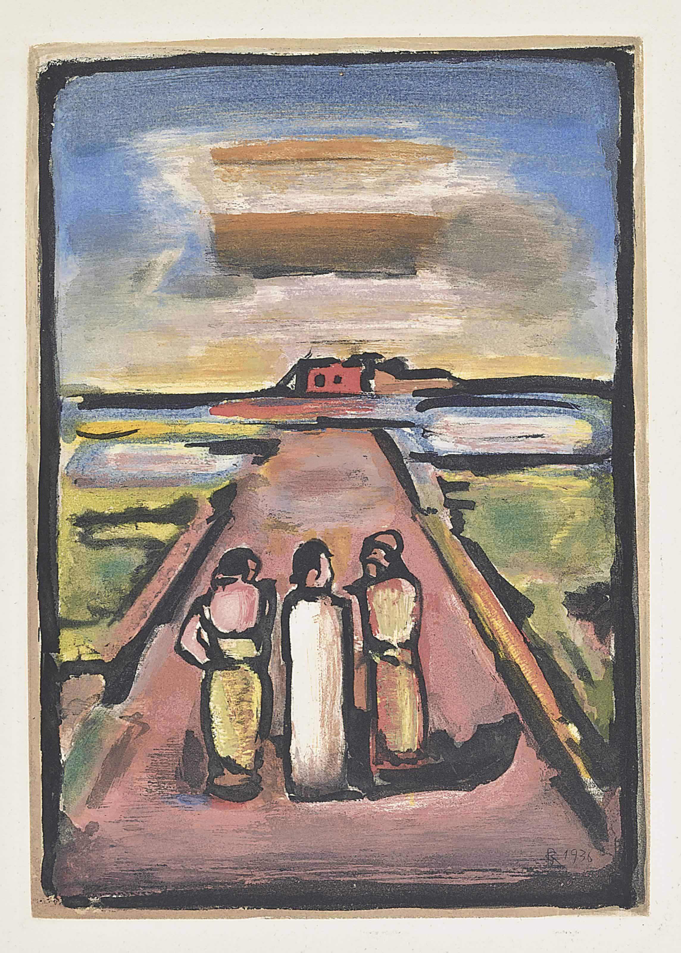Georges Rouault — Христос и его ученики, из книги "Страсти Господни"