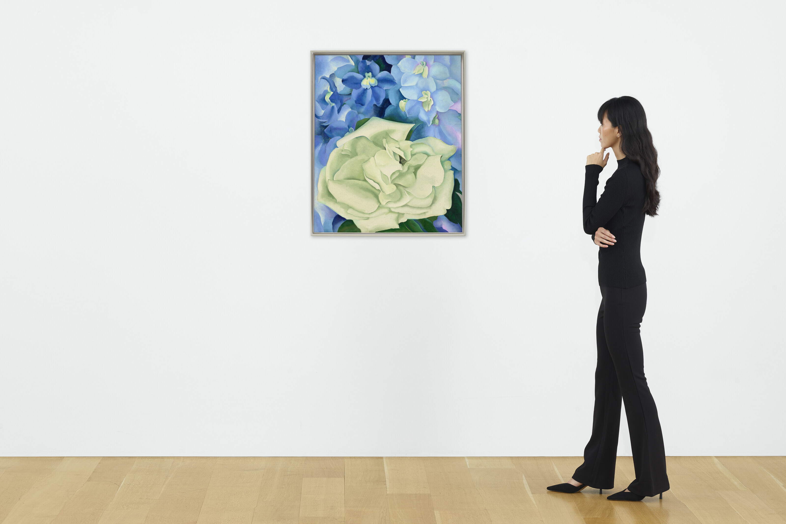 Georgia O’Keeffe — Белая роза с живокостью № I, изображение 4