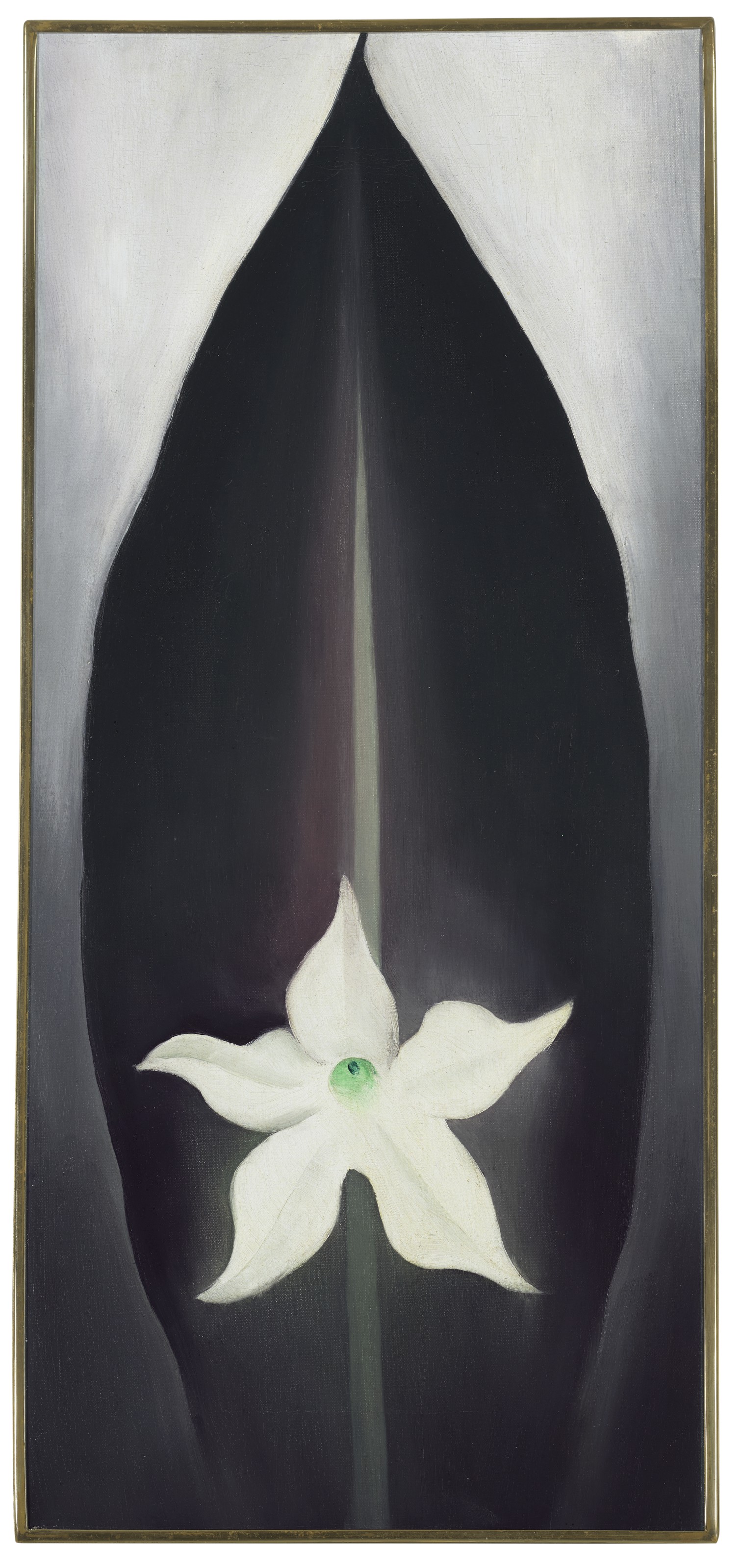 Georgia O’Keeffe — Осенний лист с белым цветком, изображение 2