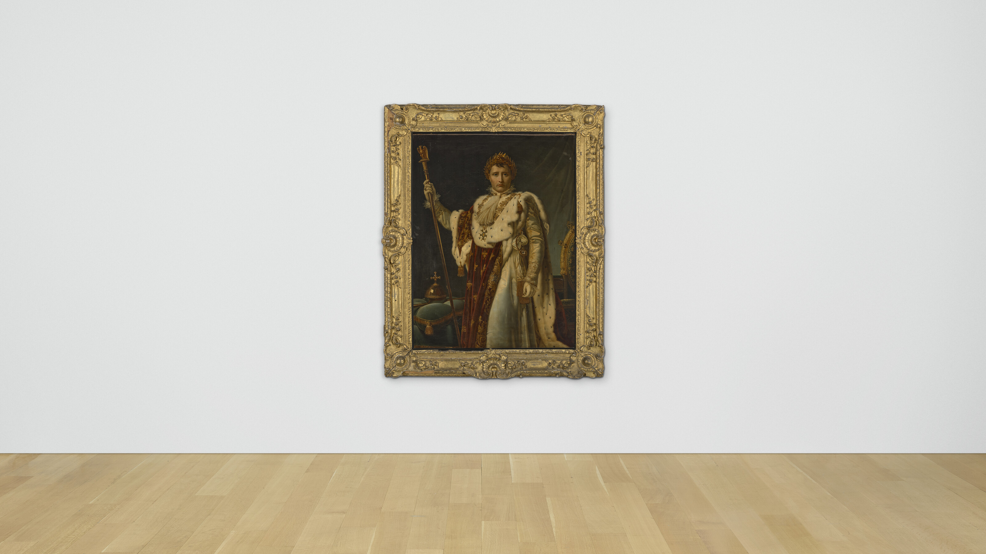 Gérard — Портрет Наполеона Бонапарта (1769-1821), императора Франции, в три четверти роста, в коронационном облачении, изображение 5