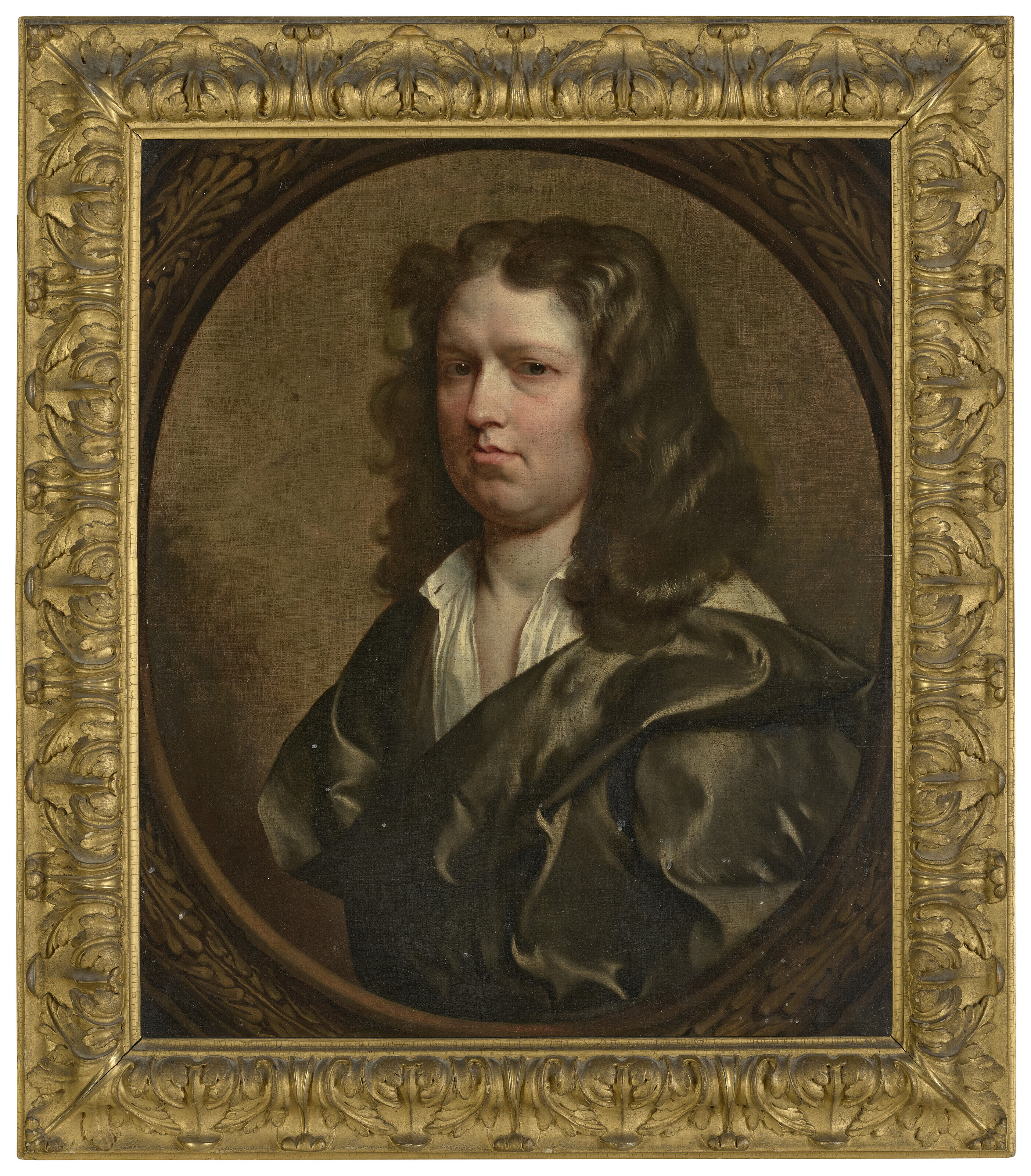 Gérard — Портрет Августина Эрла (умер в 1654 году), во весь рост, в искусственном овале, изображение 1
