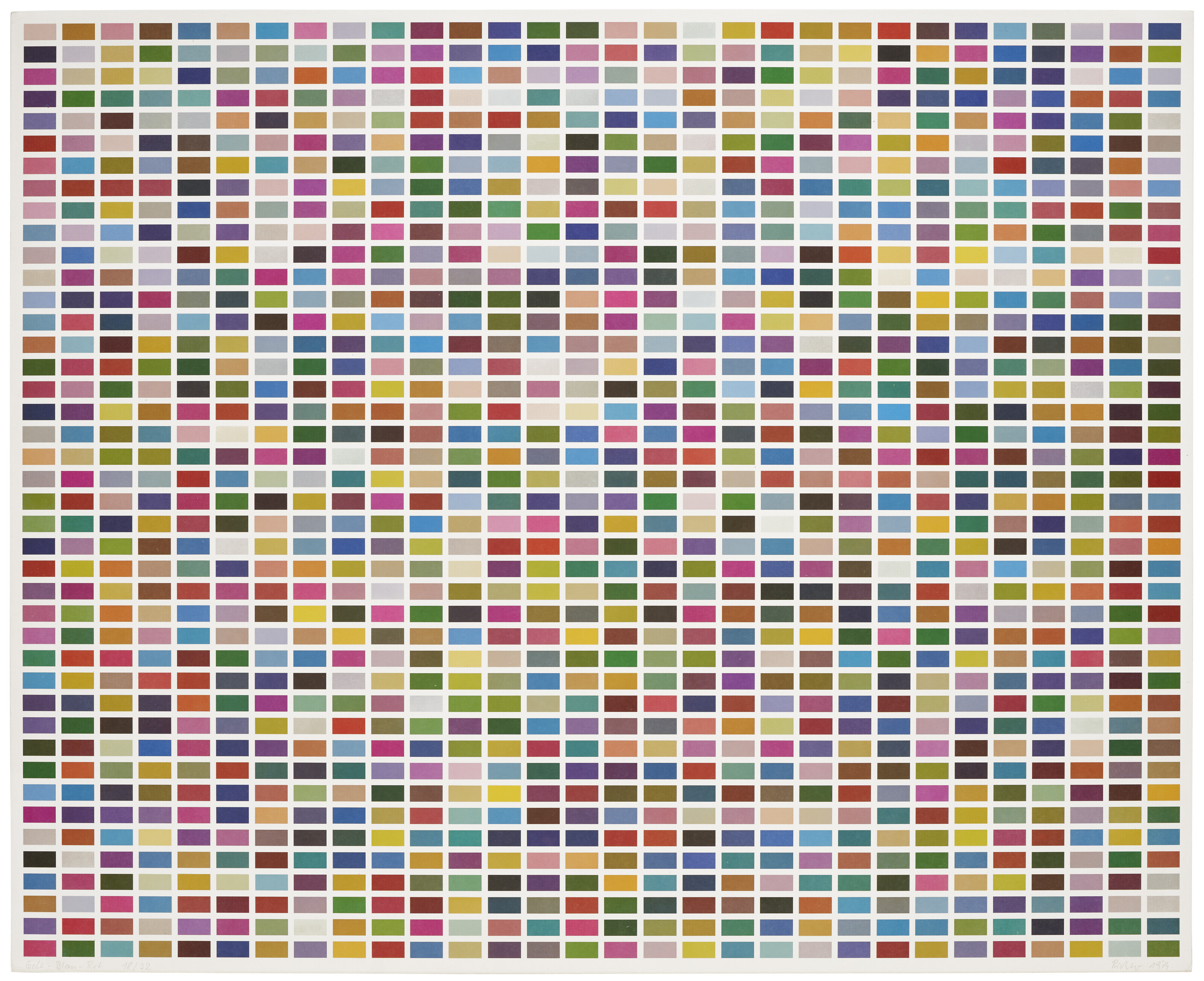Gerhard Richter — Фермфельдер: 6 Анорднунген из 1260 Фарбен, изображение 3