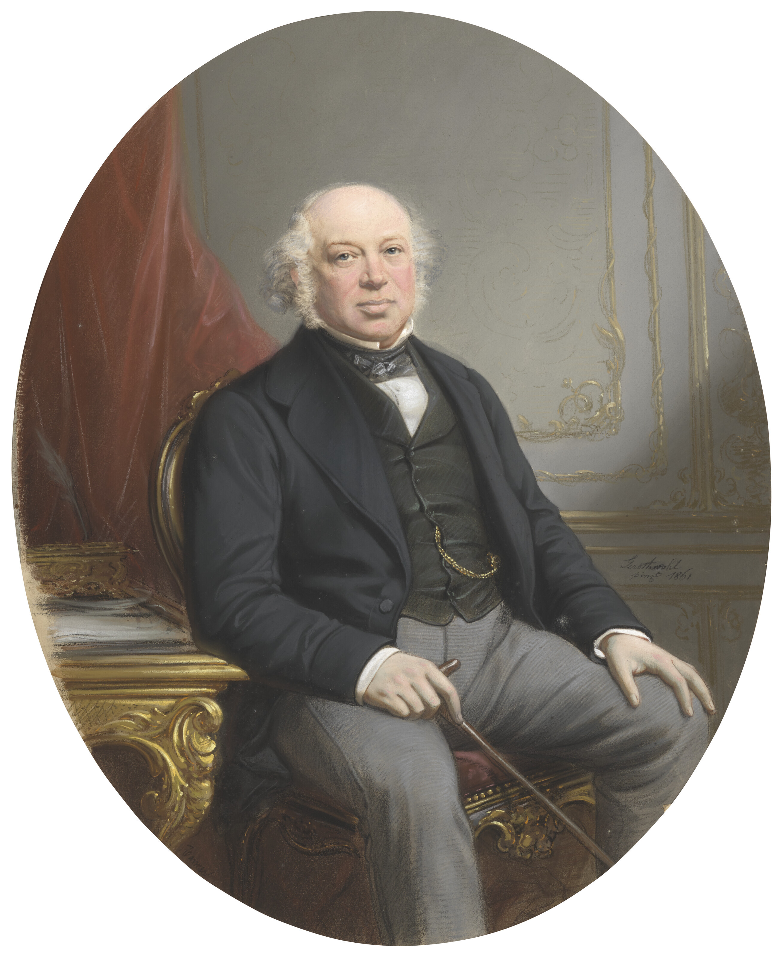 German School — Портрет сэра Энтони де Ротшильда (1810-1876)
