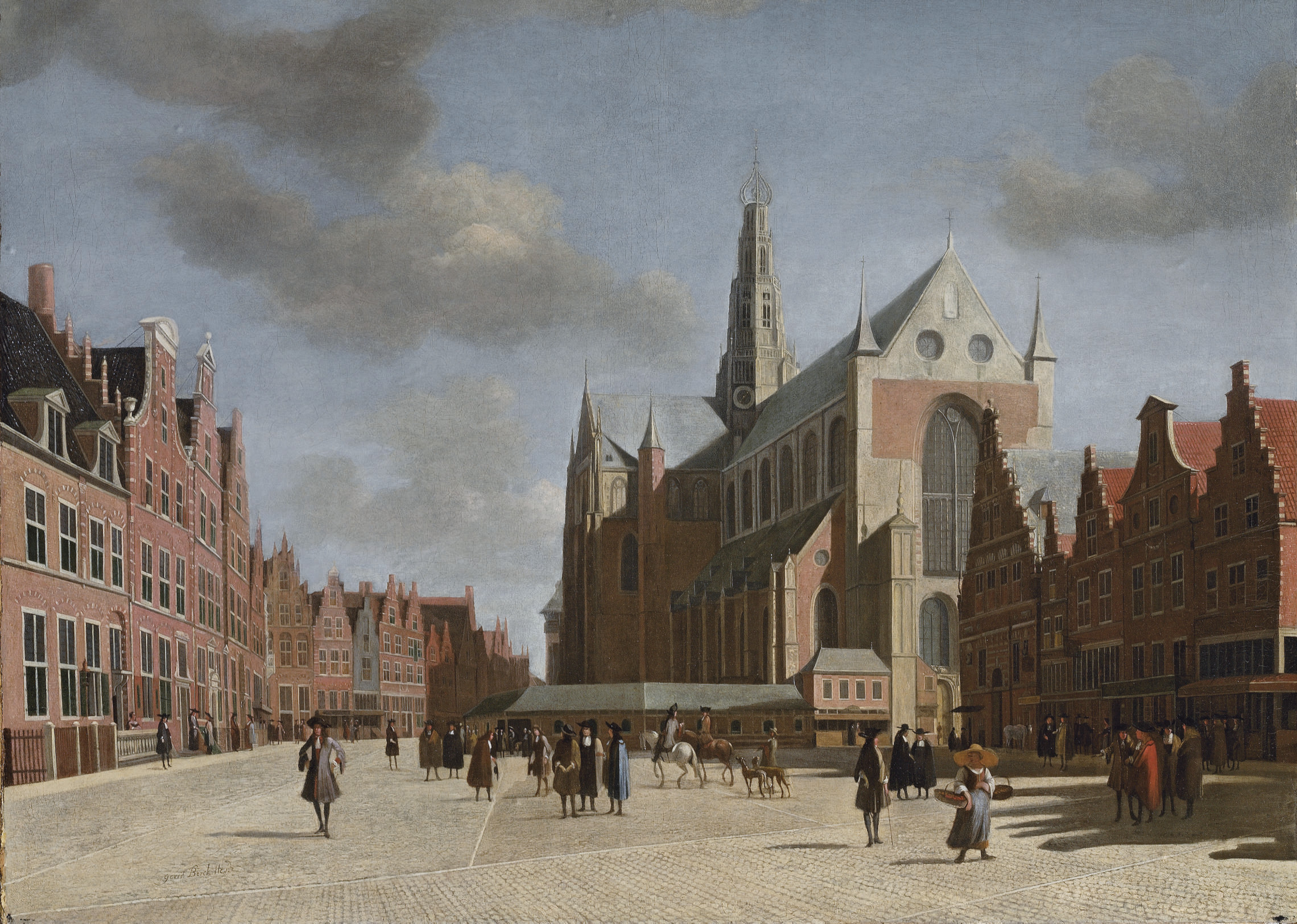 Gerrit Adriaensz Berckheyde — Вид на Харлем и собор Святого Браво
