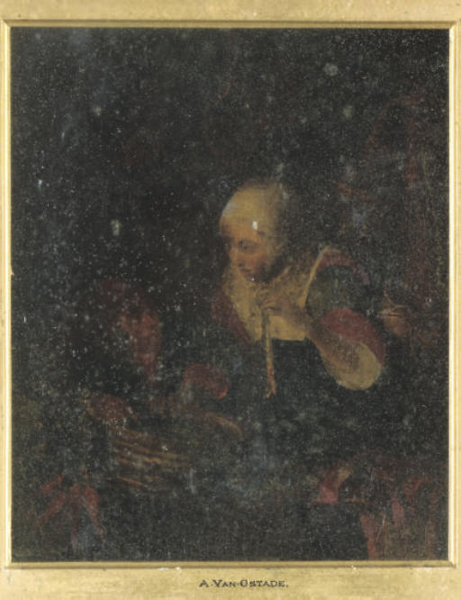 Gerrit Dou — Бакалейная лавка: Продавец селедки и мальчик