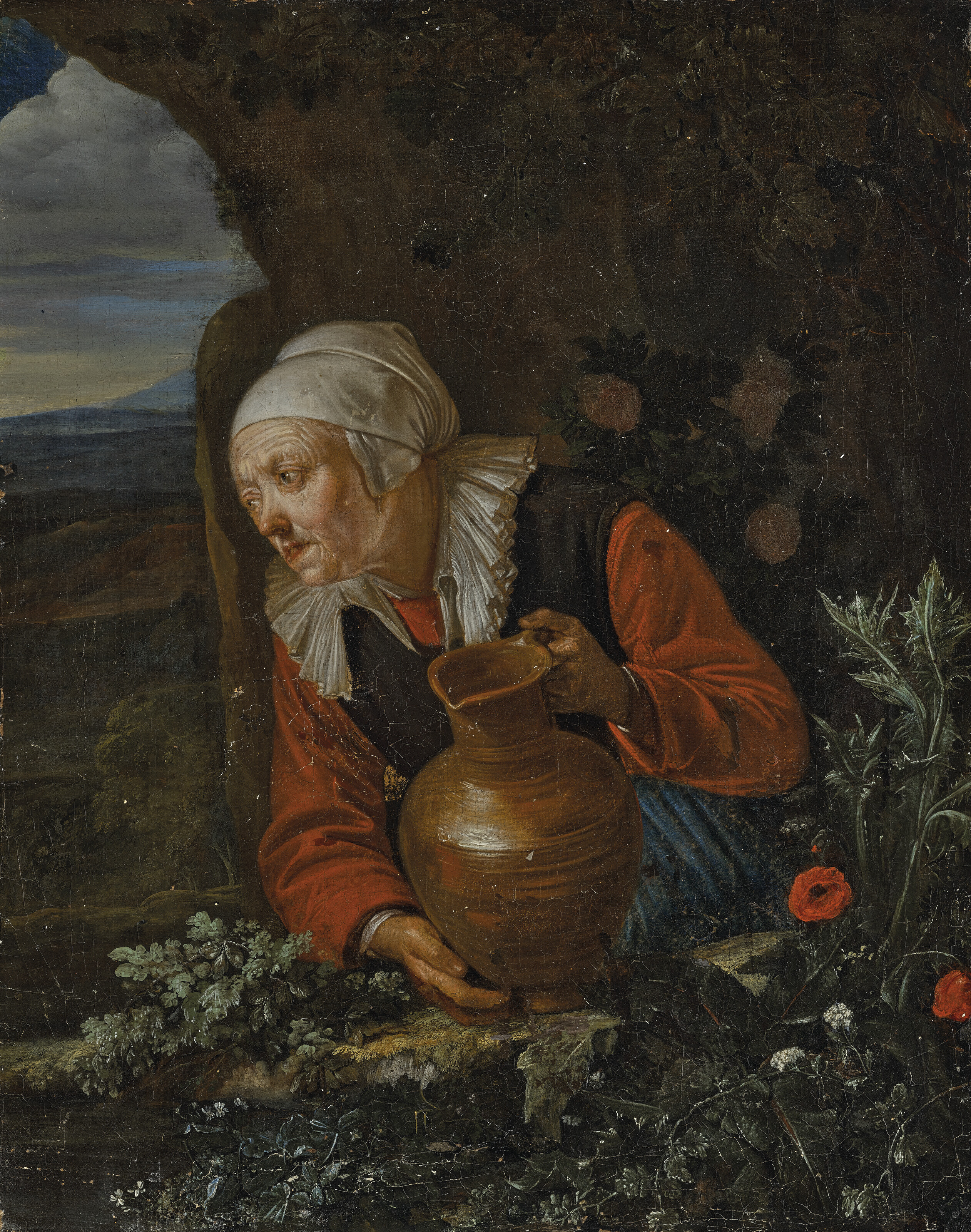 Gerrit Dou — Женщина с кувшином у окна