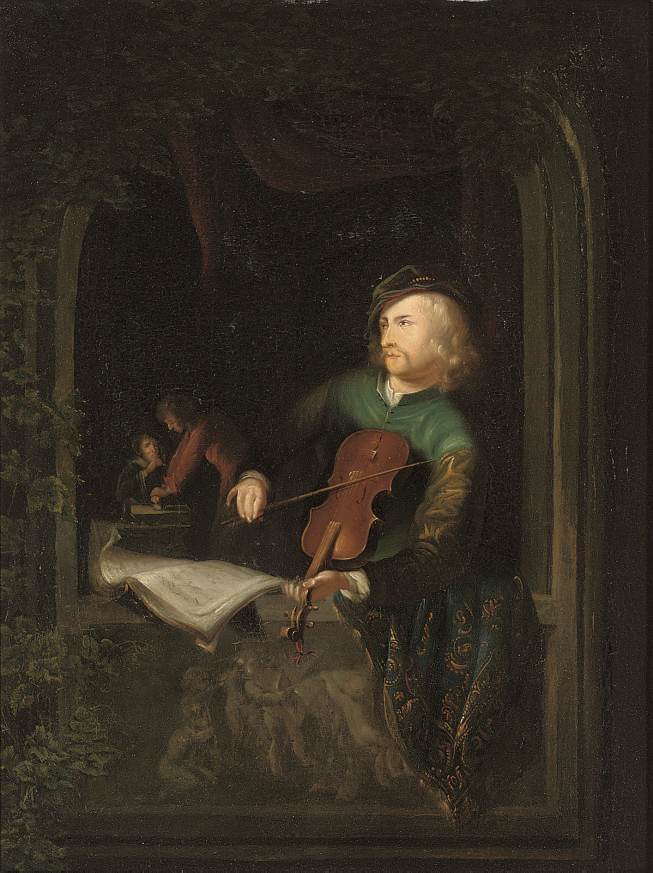 Gerrit Dou — Скрипач у окна