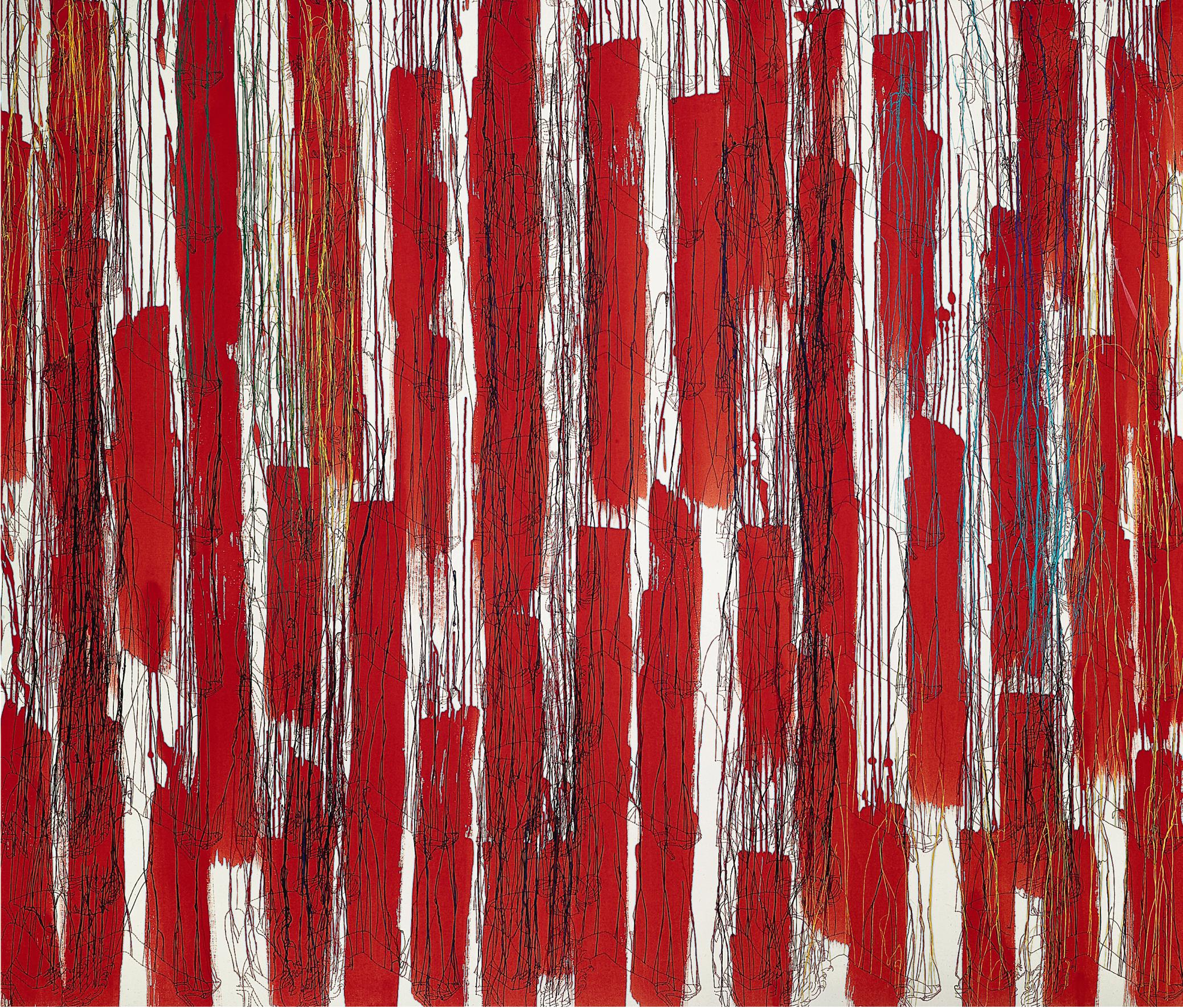 Ghada Amer — Красные и цветные капли