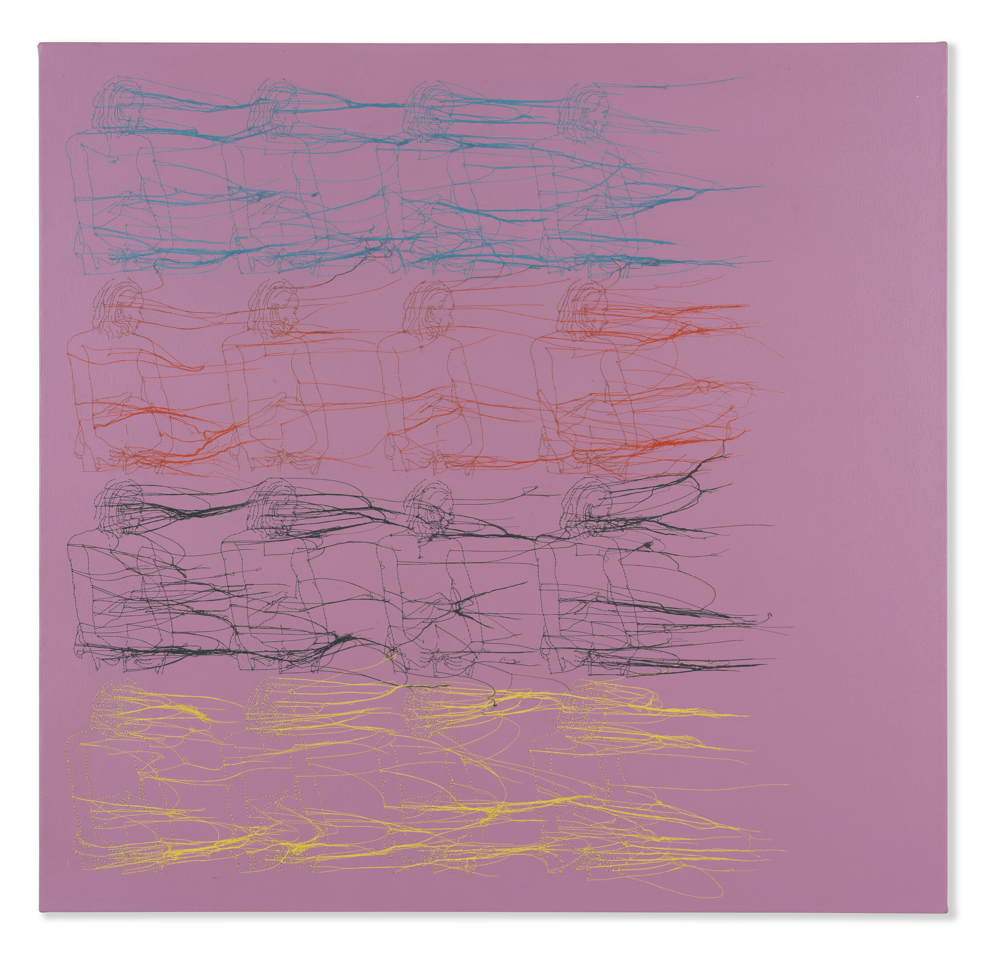 Ghada Amer — Без названия (Фиалка и 4 уголка на берегу Котэ)