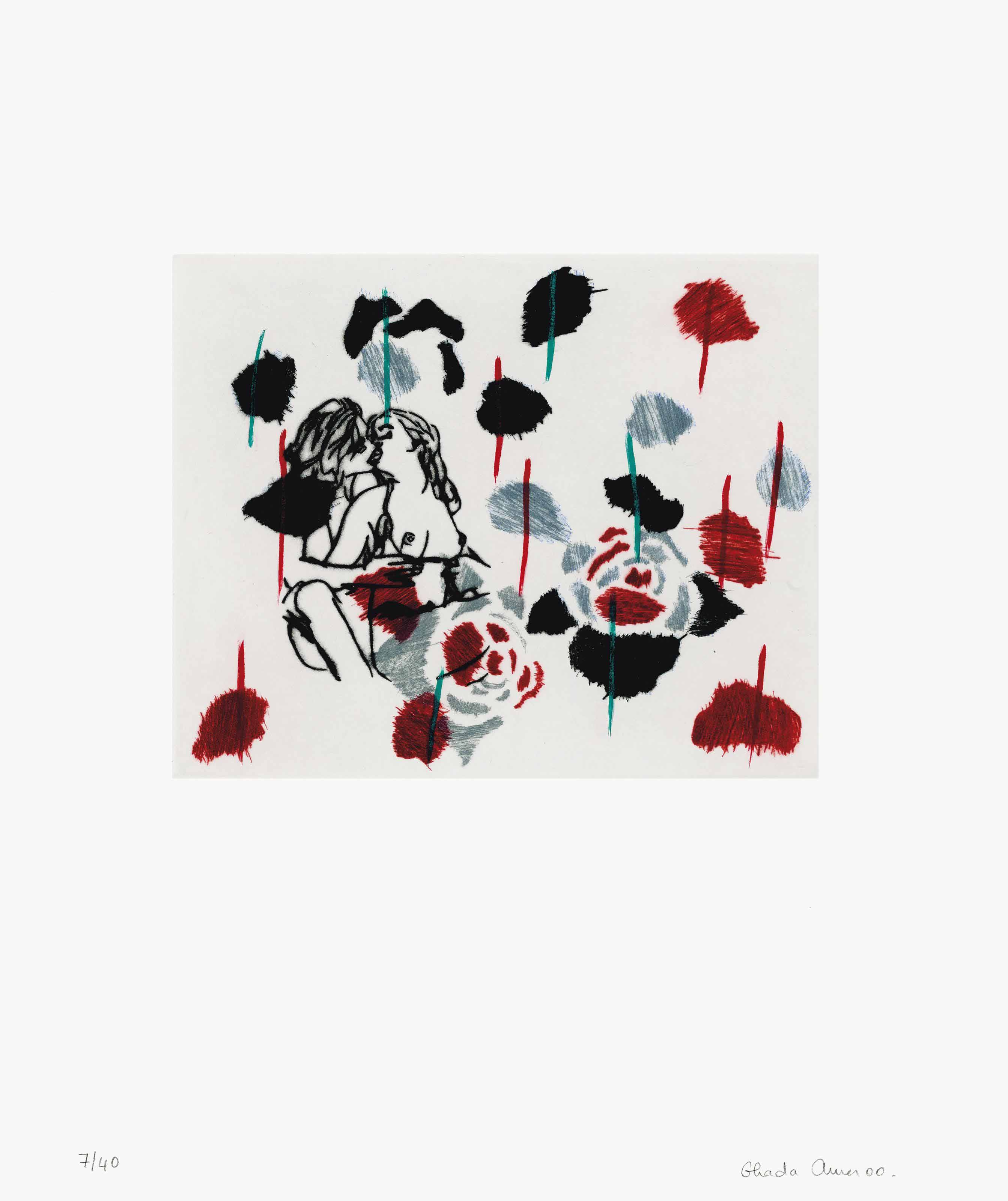 Ghada Amer — Портфолио без названия : две гравюры