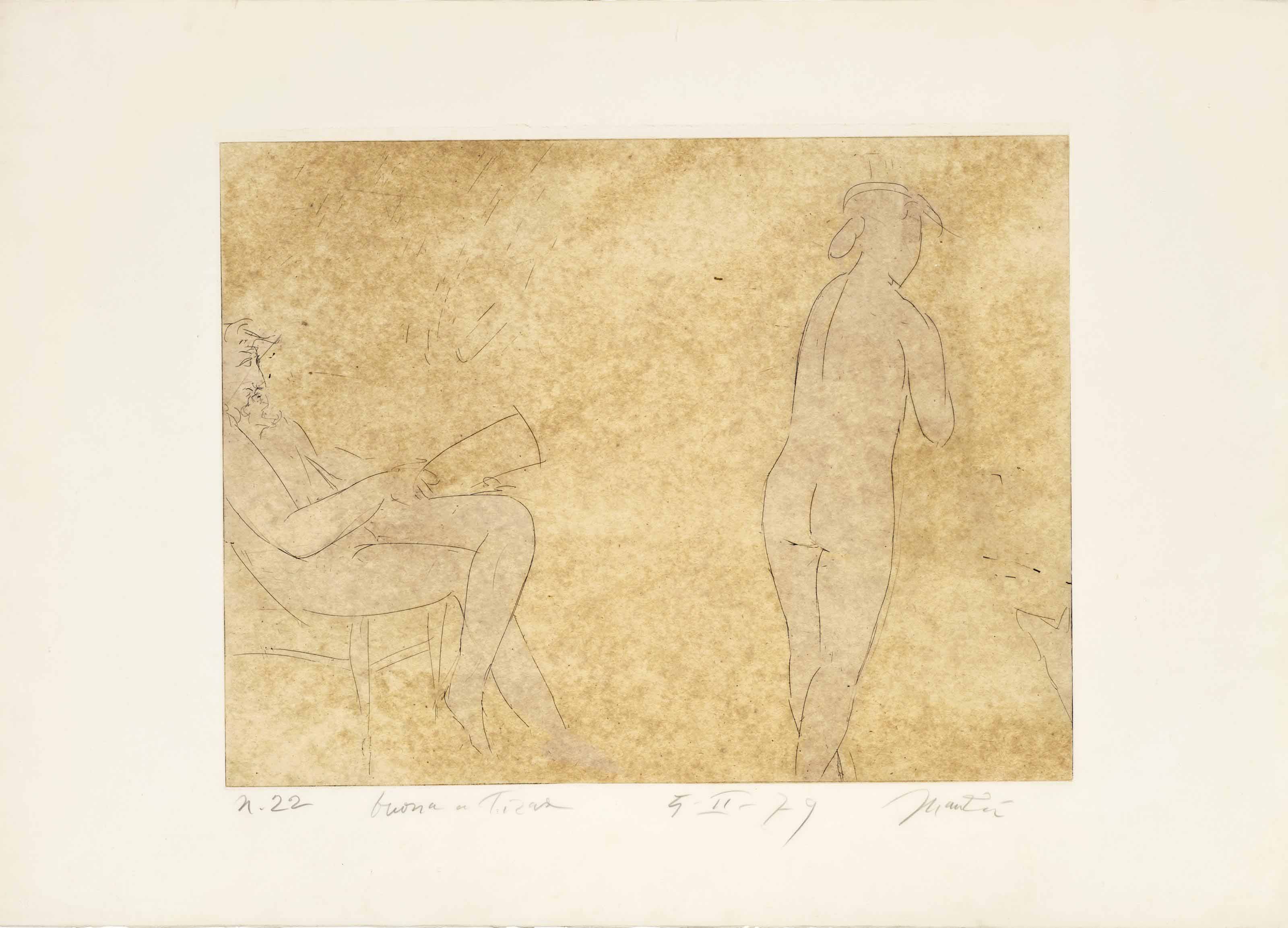 Giacomo Manzu — Питторе с моделью II
