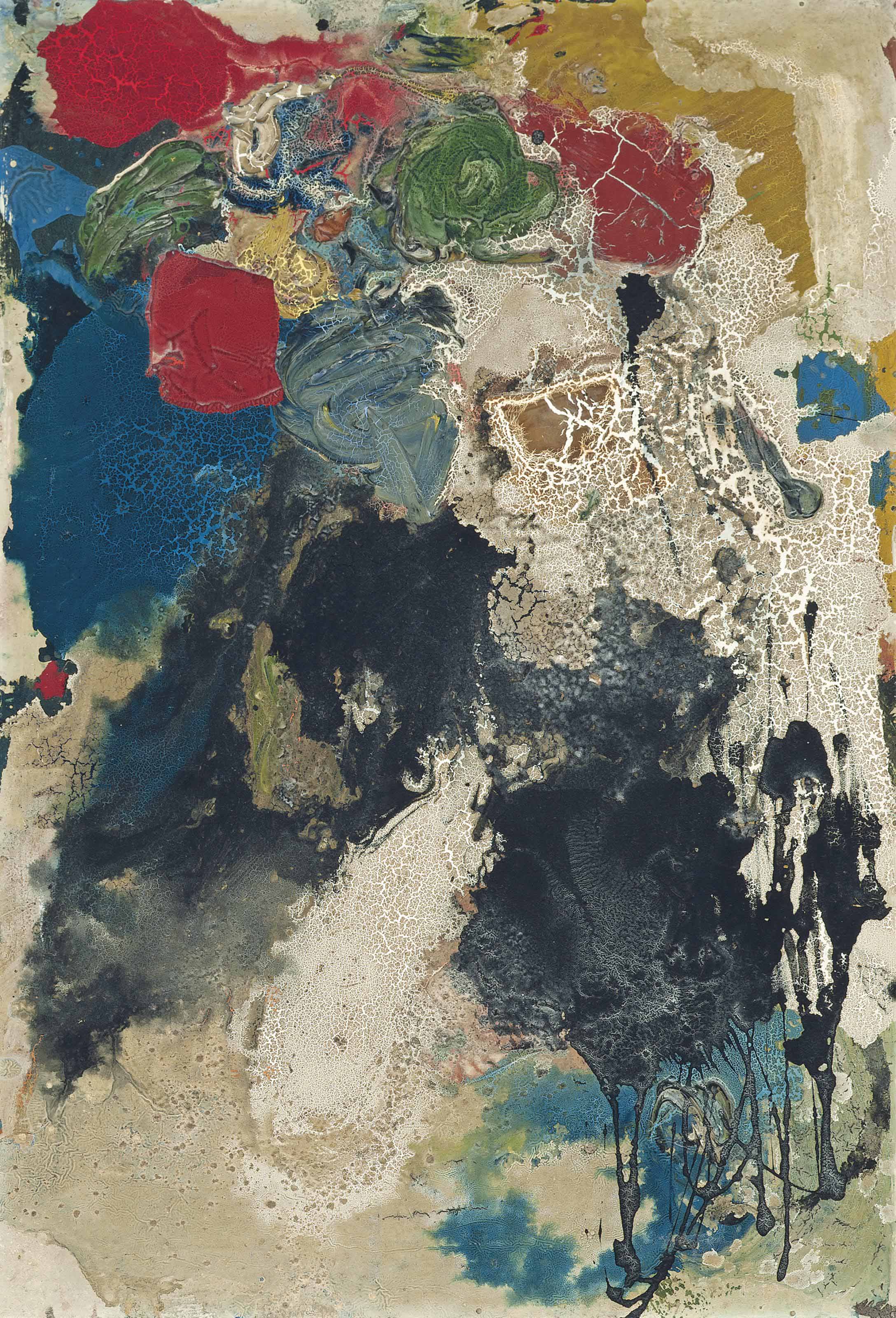 Gillian Ayres — Оранжевый, Желтый, Черный, Синий