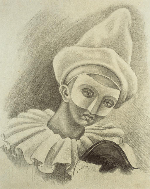 Gino Severini — Этюд для Пульчинеллы на скрипке