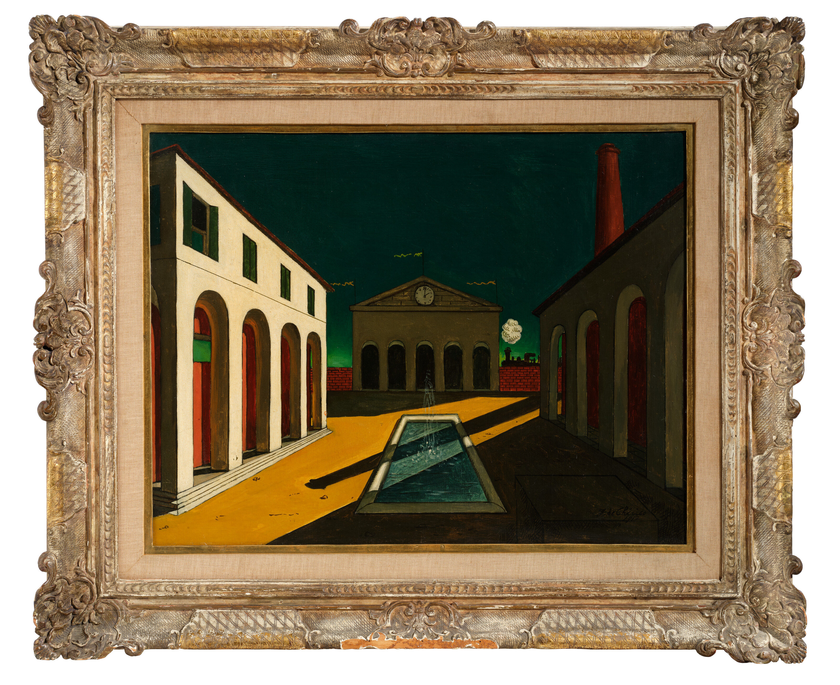 Giorgio de Chirico — Площадь Италии у фонтана, изображение 2