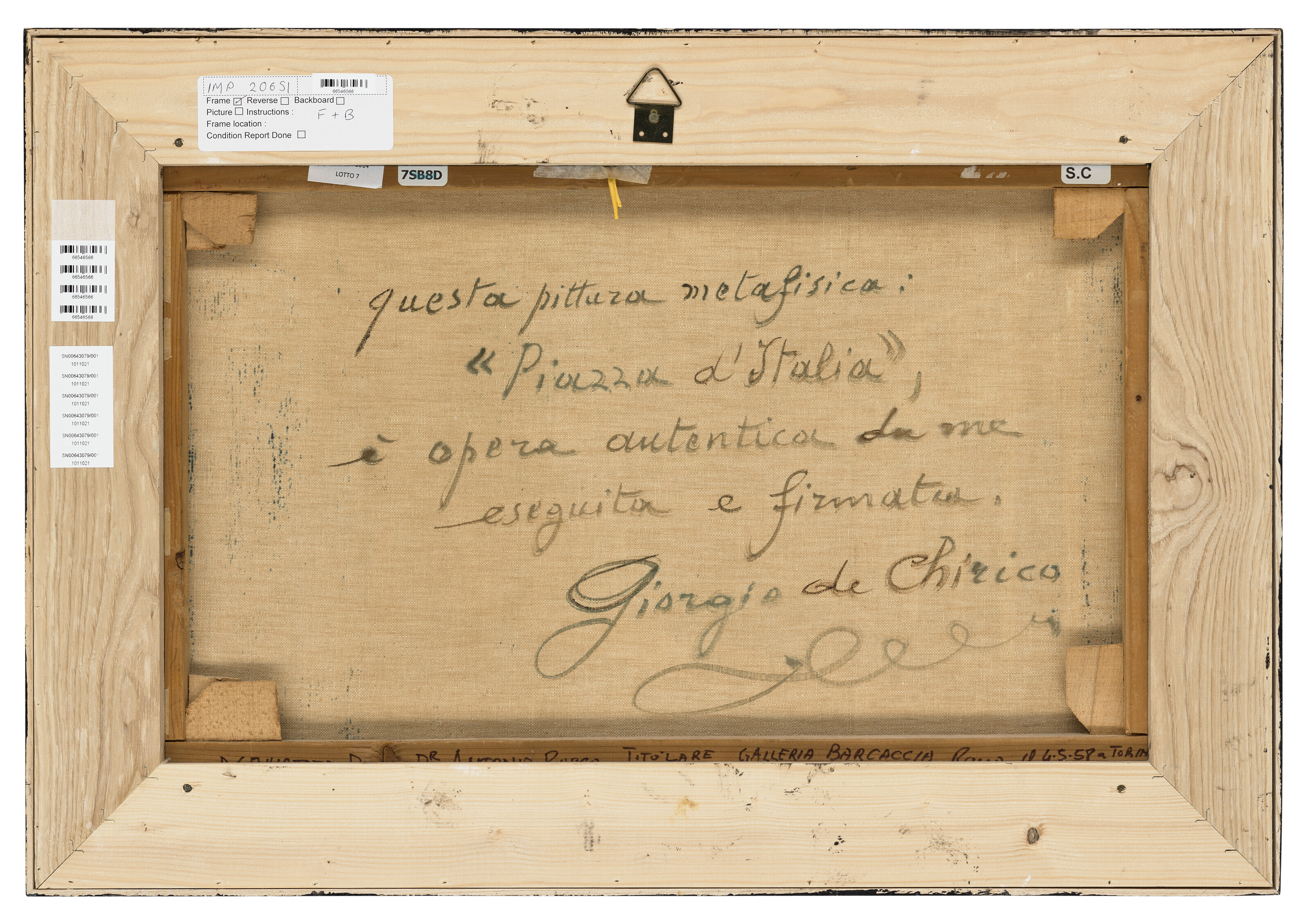 Giorgio de Chirico — Площадь Италии против Арианны, изображение 3