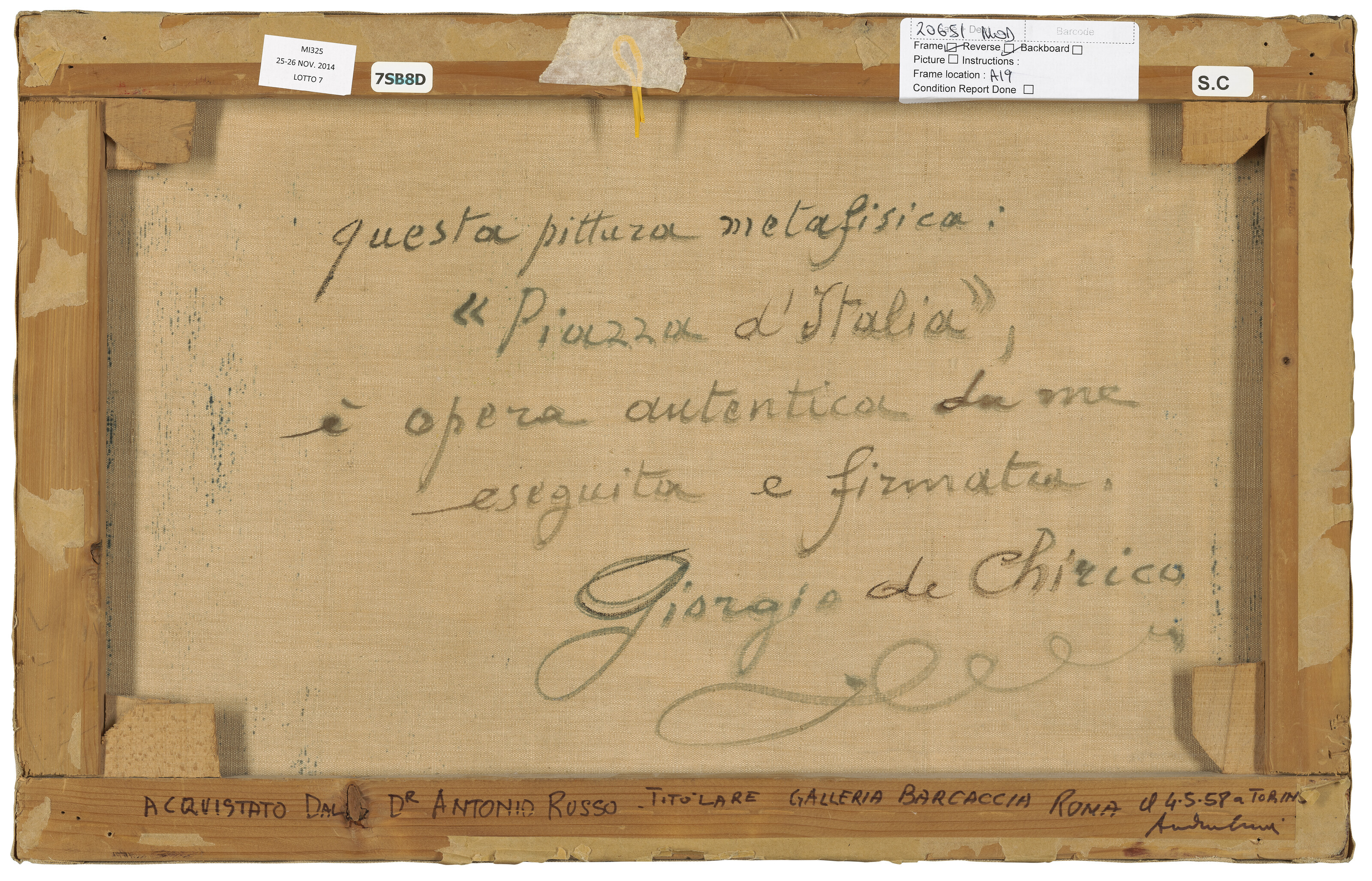 Giorgio de Chirico — Площадь Италии против Арианны, изображение 4
