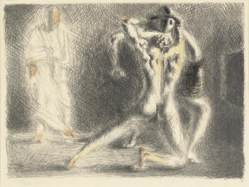 Giorgio de Chirico — Скуола гладиаторов II из "Метаморфоз" (Ciranna 15)