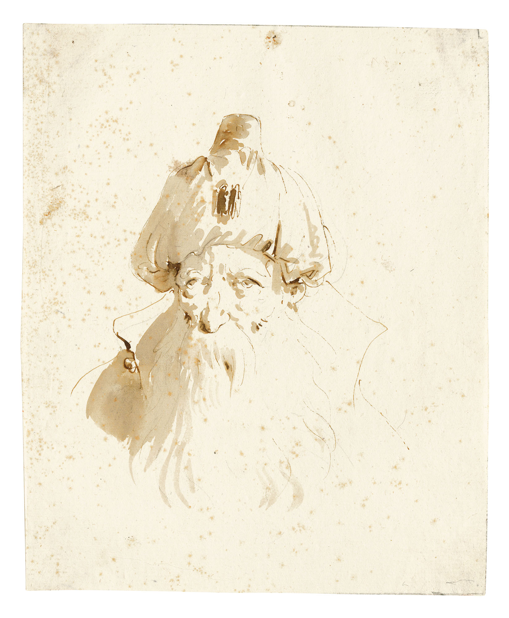 Giovanni Battista Tiepolo — Голова бородатого мужчины в тюрбане