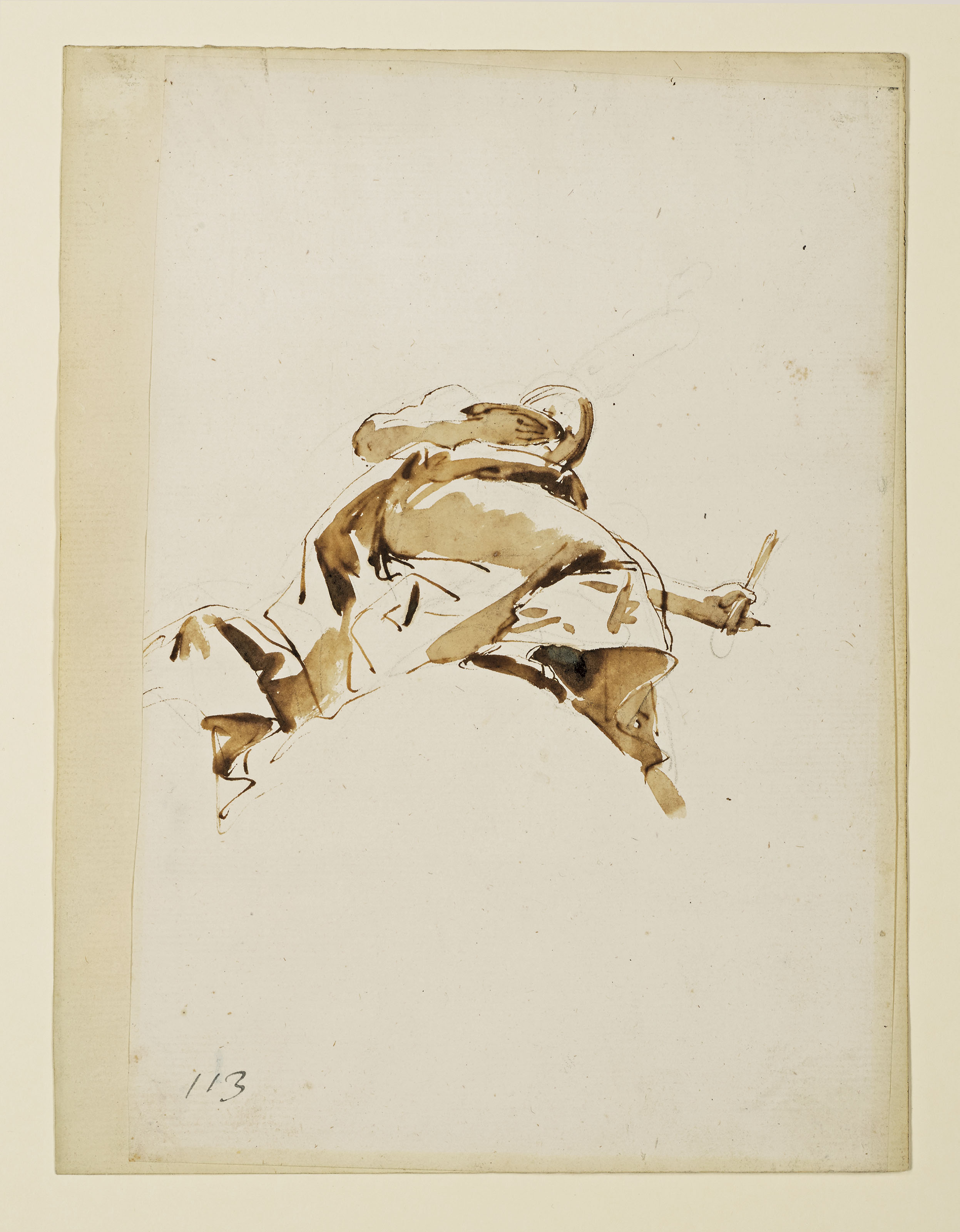 Giovanni Battista Tiepolo — Женщина-арендатор на плато и в розовом платье, стоящая вполоборота друг к другу.