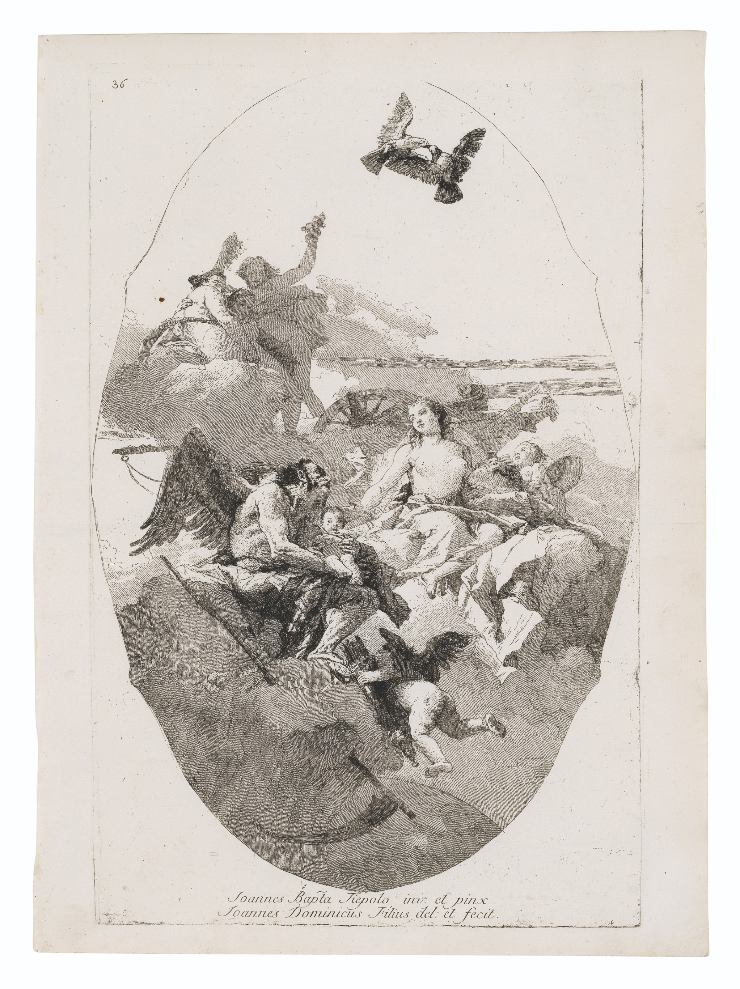 Giovanni Battista Tiepolo — Венера вверяет Купидона Времени