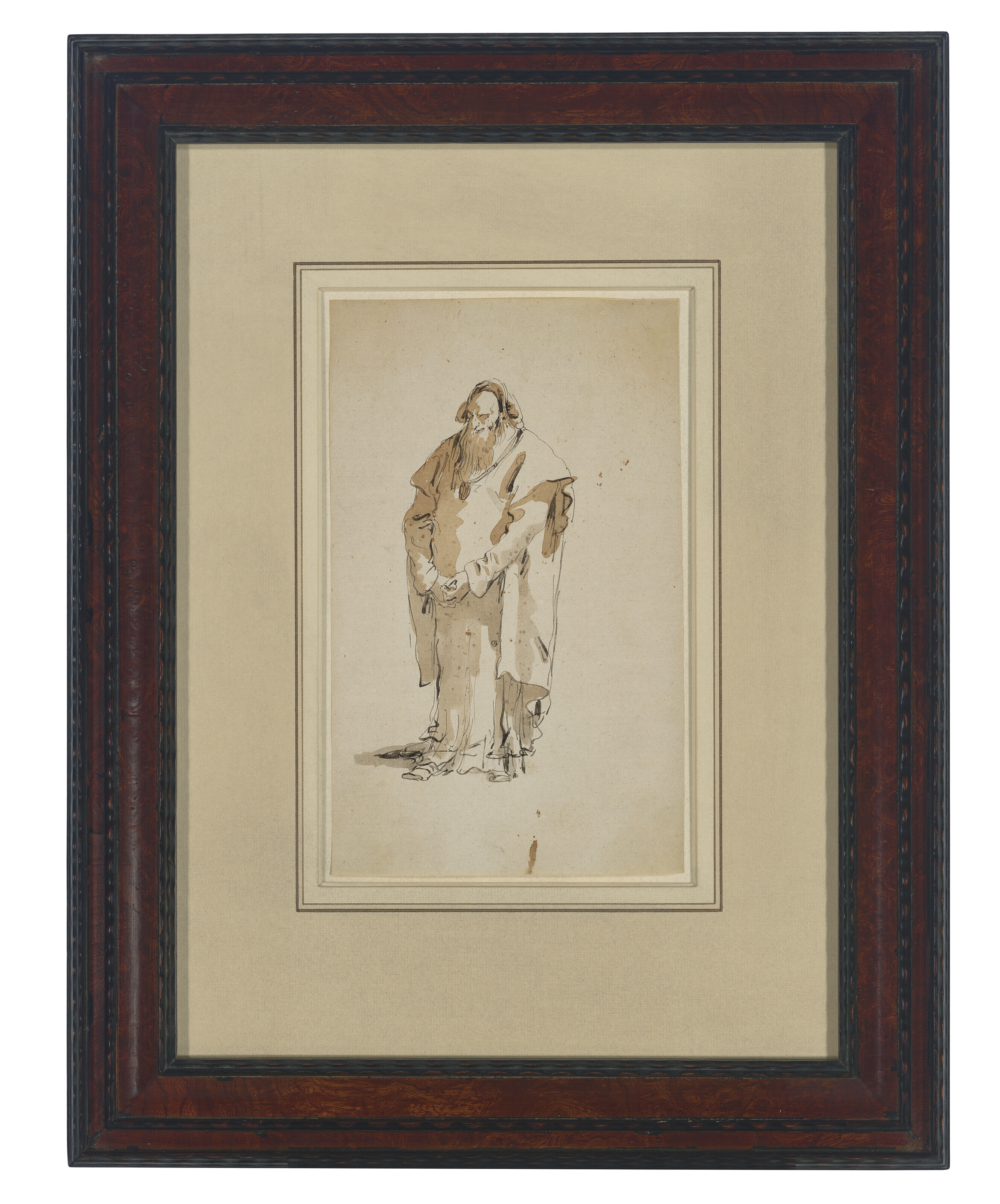 Giovanni Battista Tiepolo — Бородатый азиат, смотрящий налево, изображение 2